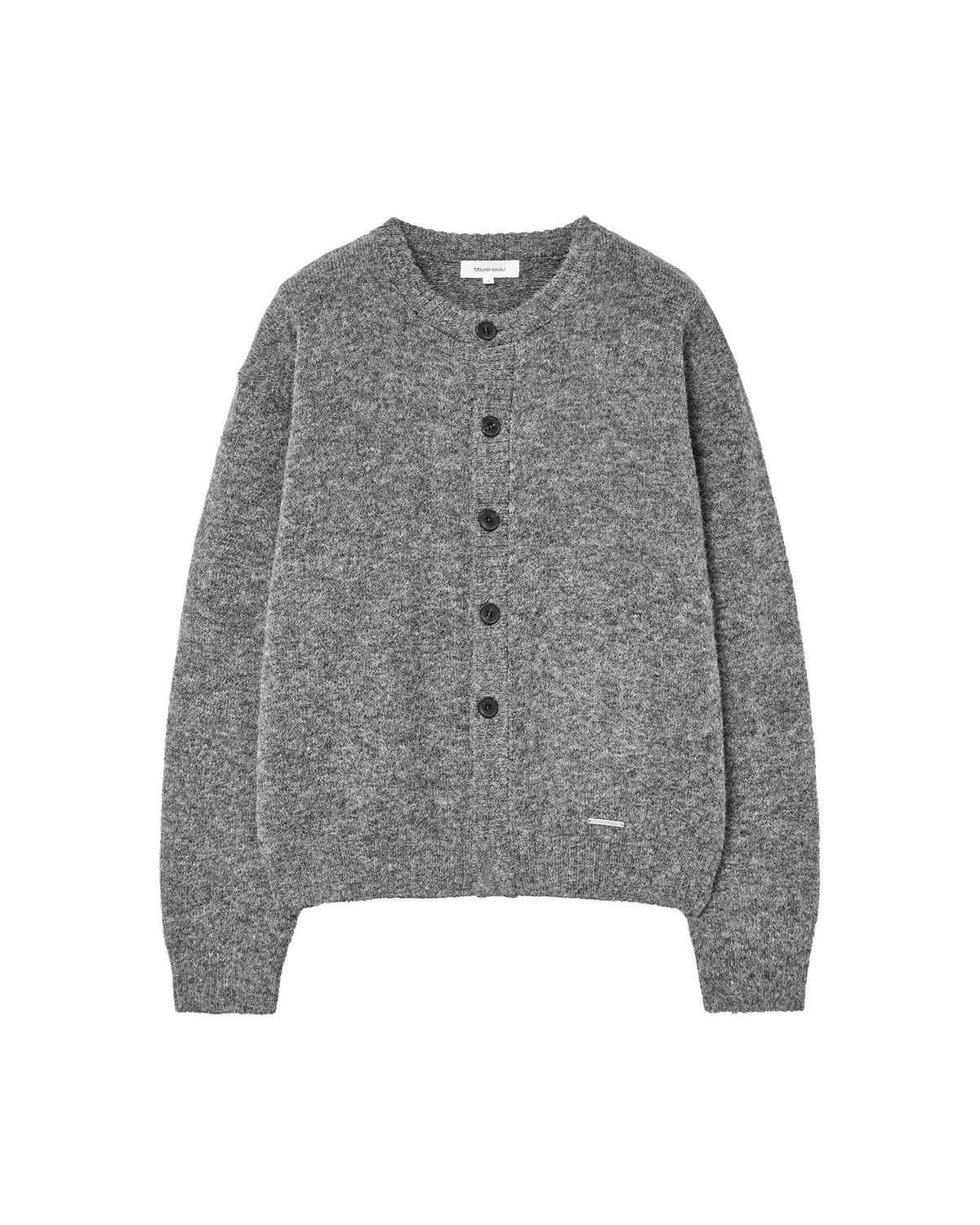 미세키서울 맨(MISEKISEOUL MEN) Round neck cardigan CHARCOAL