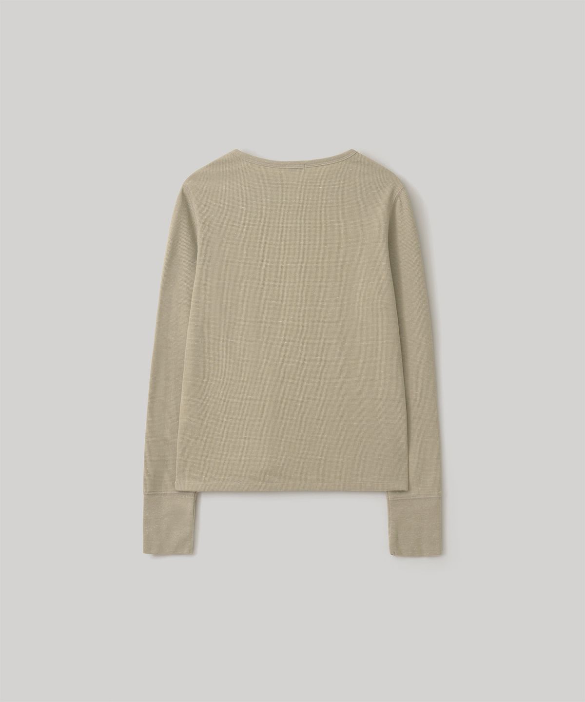 어나더오피스 우먼(ANOTHER OFFICE WOMEN) w. Waffle Henley Shirt (Pale khaki)