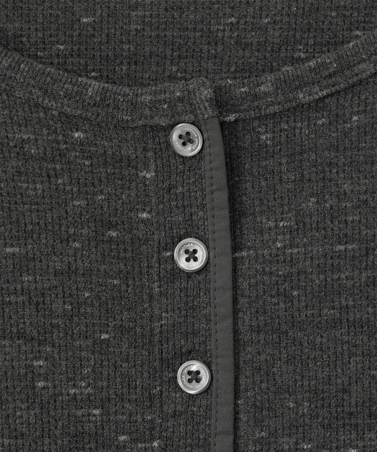 어나더오피스 우먼(ANOTHER OFFICE WOMEN) w. Waffle Henley Shirt (Charcoal)