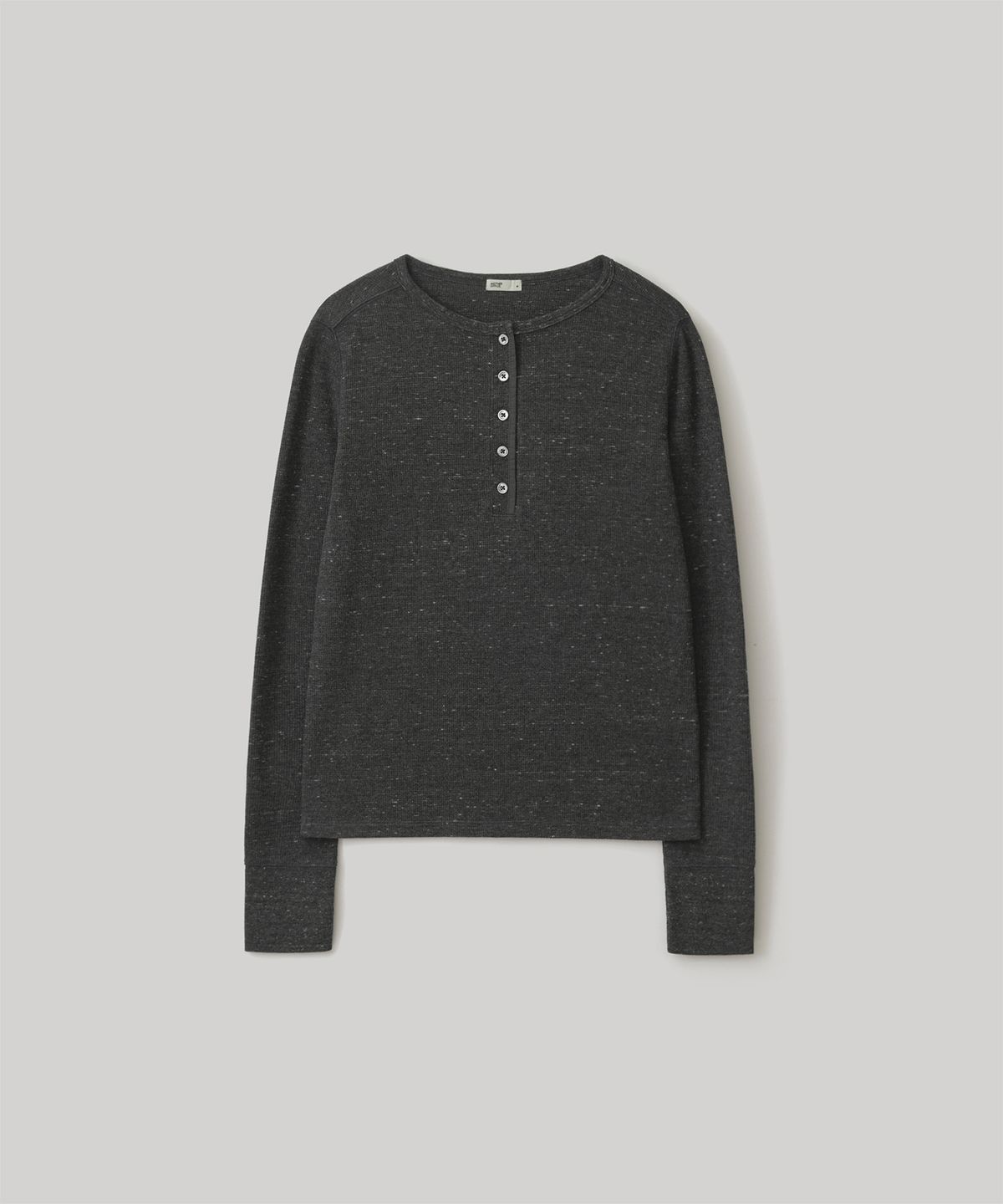 어나더오피스 우먼(ANOTHER OFFICE WOMEN) w. Waffle Henley Shirt (Charcoal)