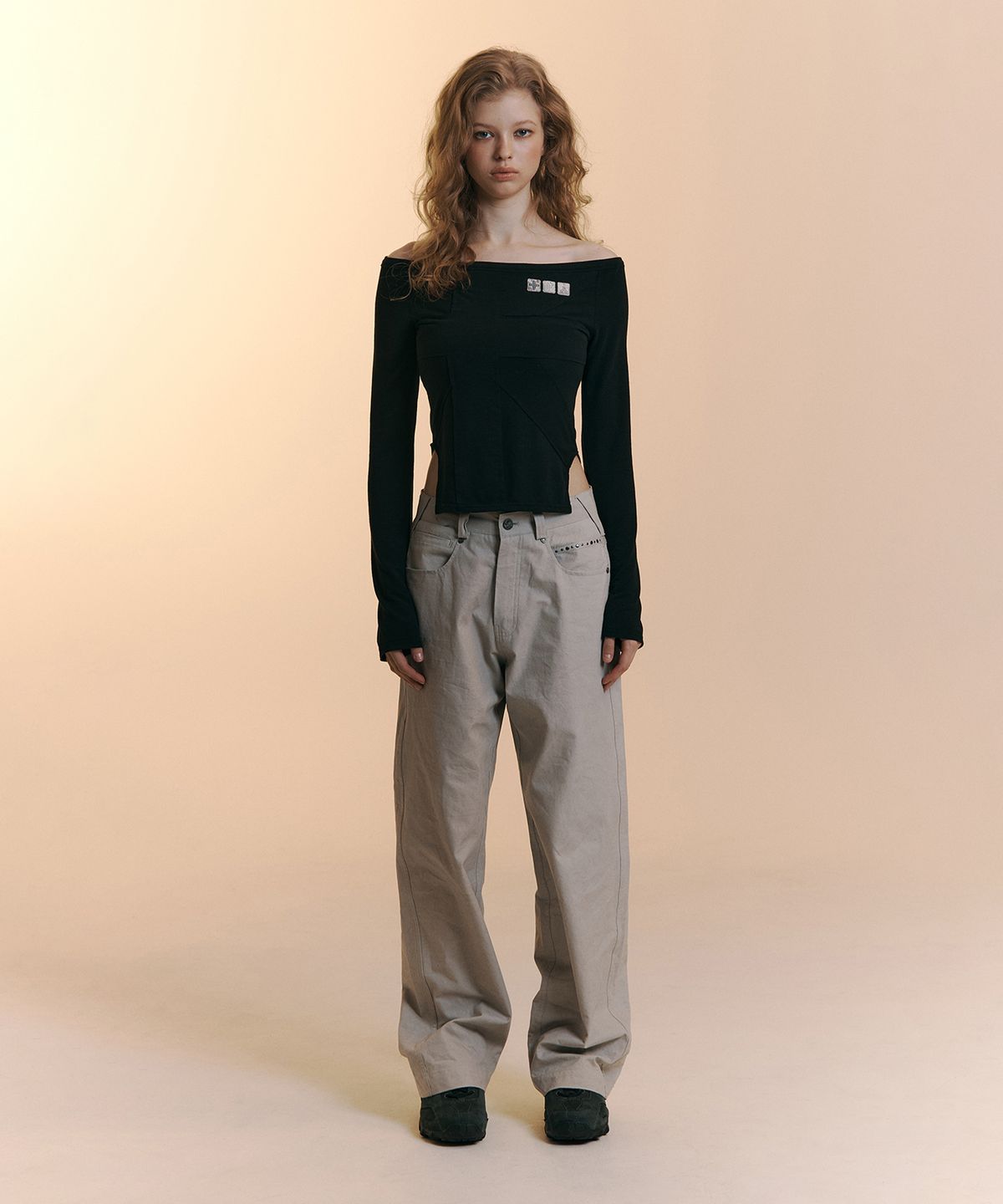 플리즈노팔로우(PLEASENOFOLLOW) Alexa Ston Pants (Light Grey)