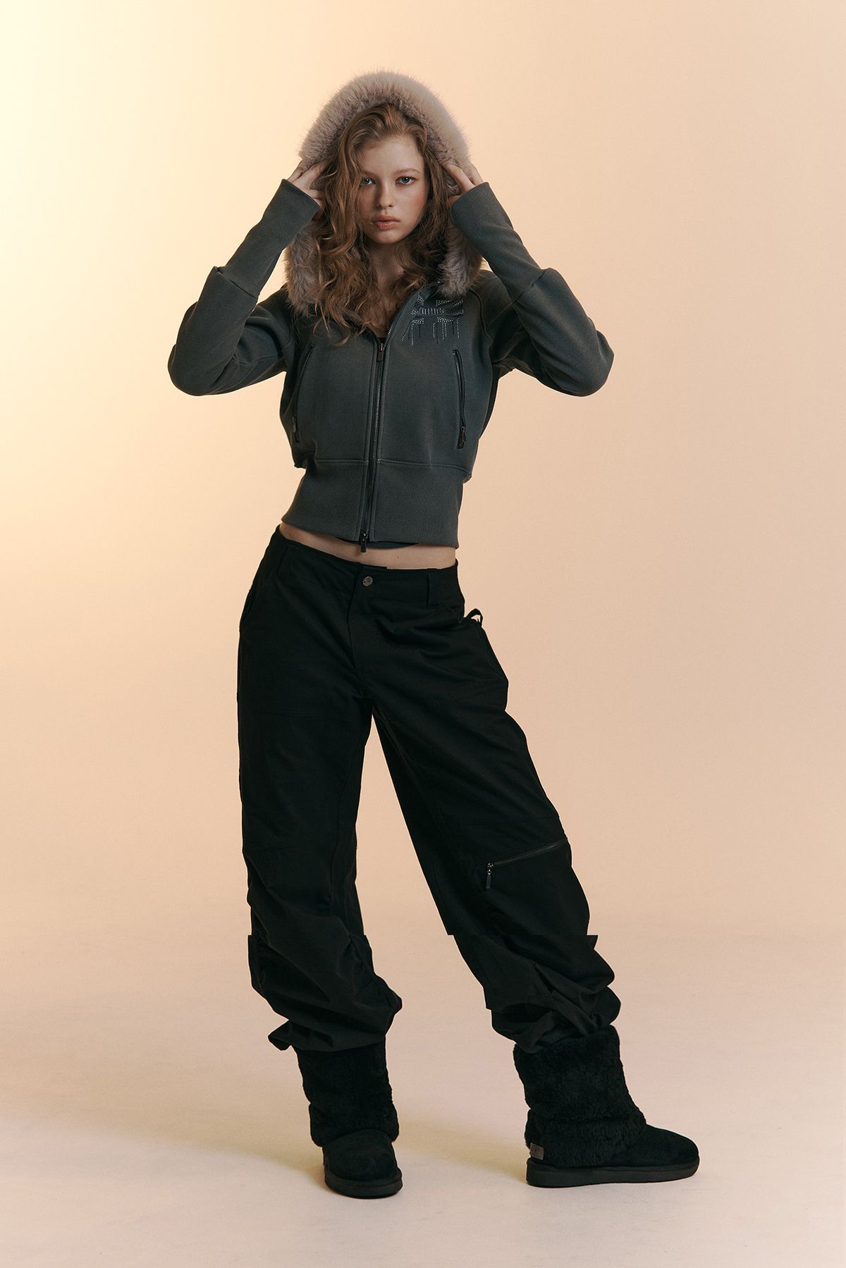플리즈노팔로우(PLEASENOFOLLOW) Ava Parachute Wide Pants (Black)