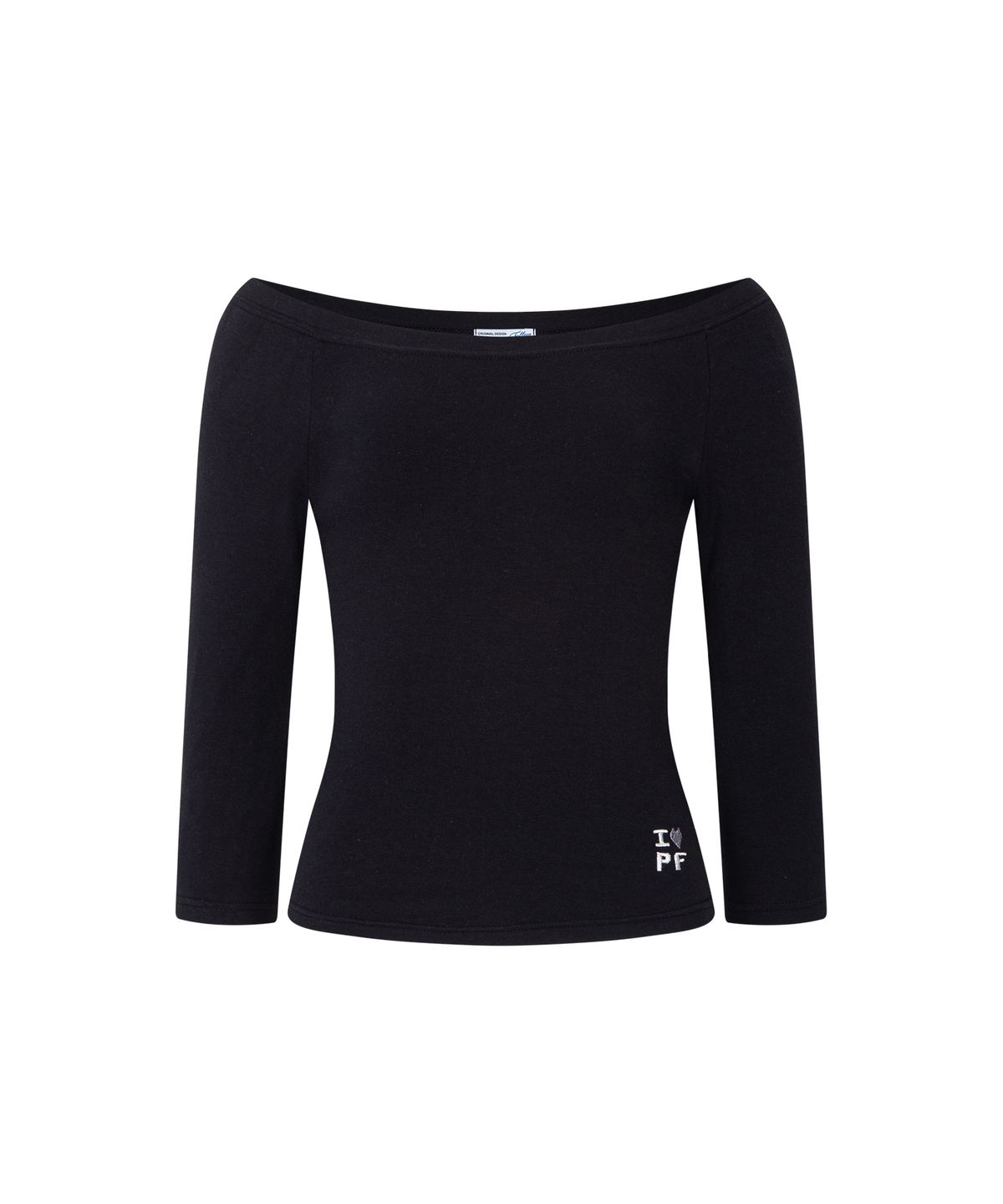 플리즈노팔로우(PLEASENOFOLLOW) Zed Off-Shoulder Long Sleeve Top (Black)