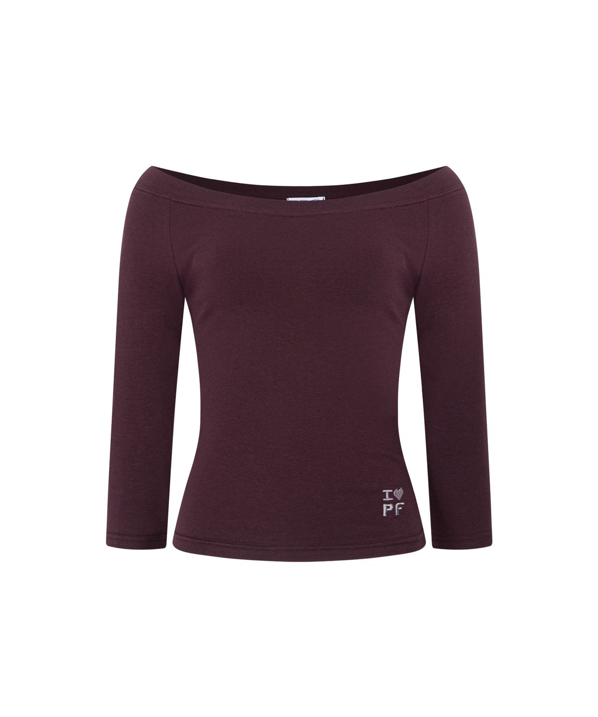 플리즈노팔로우(PLEASENOFOLLOW) Zed Off-Shoulder Long Sleeve Top (Wine)