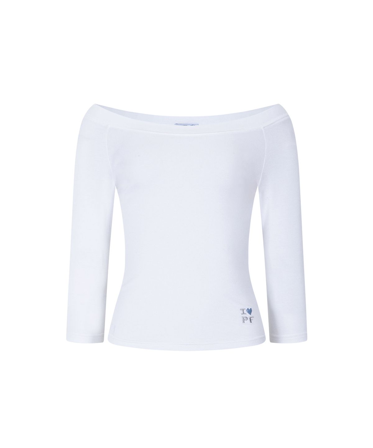 플리즈노팔로우(PLEASENOFOLLOW) Zed Off-Shoulder Long Sleeve Top (White)