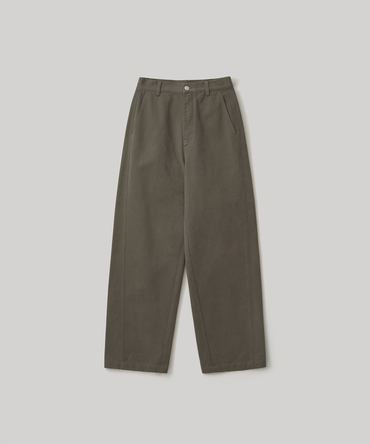 어나더오피스 우먼(ANOTHER OFFICE WOMEN) w. Heavy Twill Curved Pants (Dark khaki)