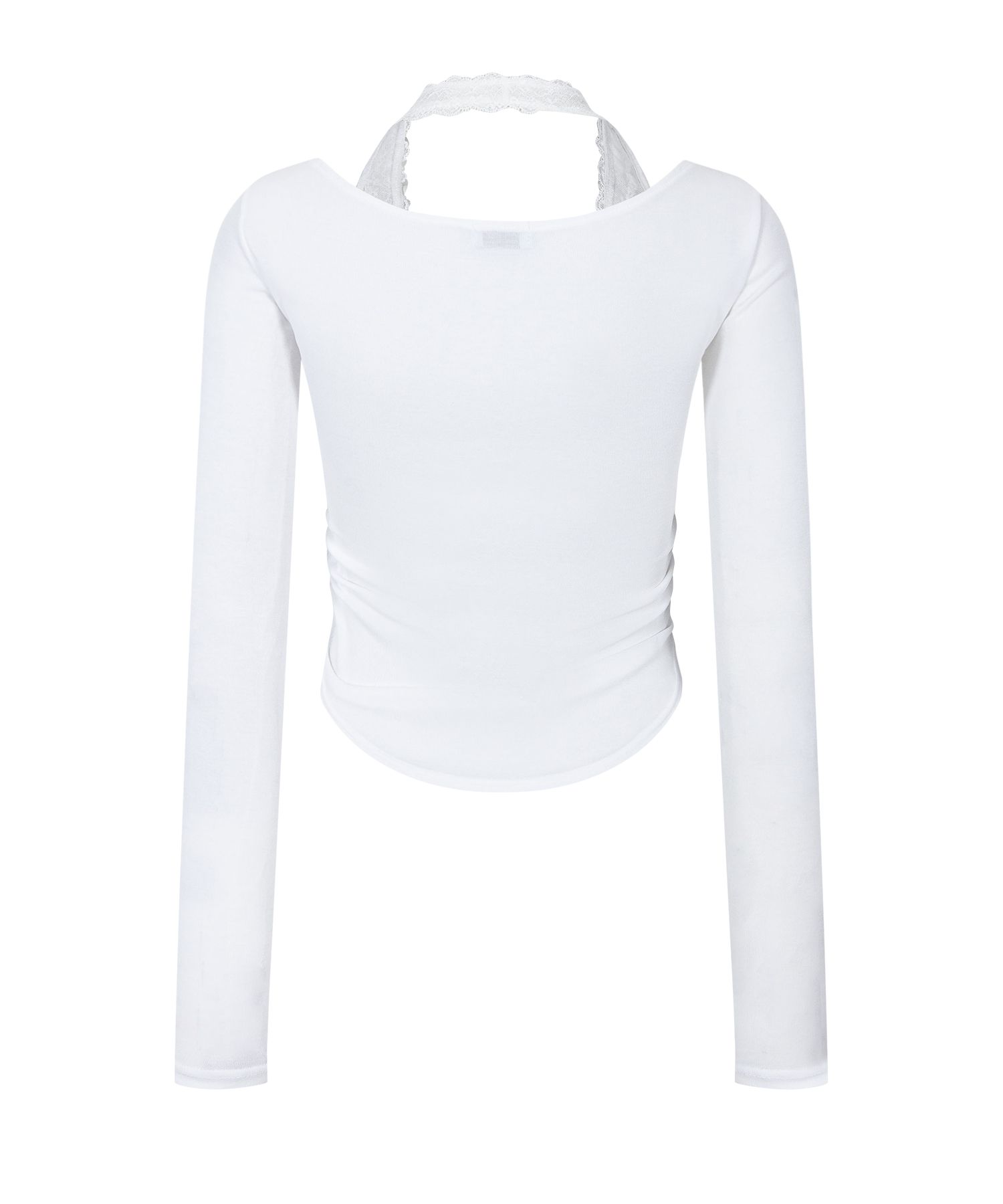 MUSINSA公式 | PLEASENOFOLLOW Amelia Lace Halter Long Sleeve Top 
