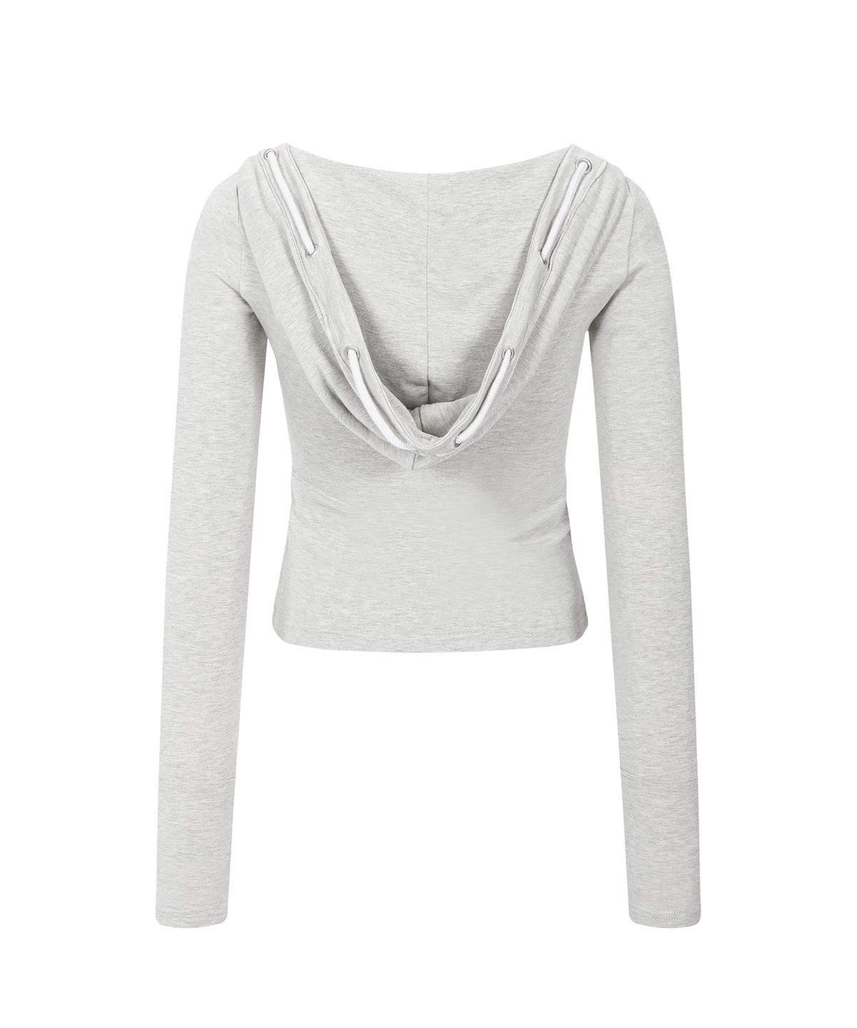 플리즈노팔로우(PLEASENOFOLLOW) Glen Deep U-neck Hoodie (Oatmeal)
