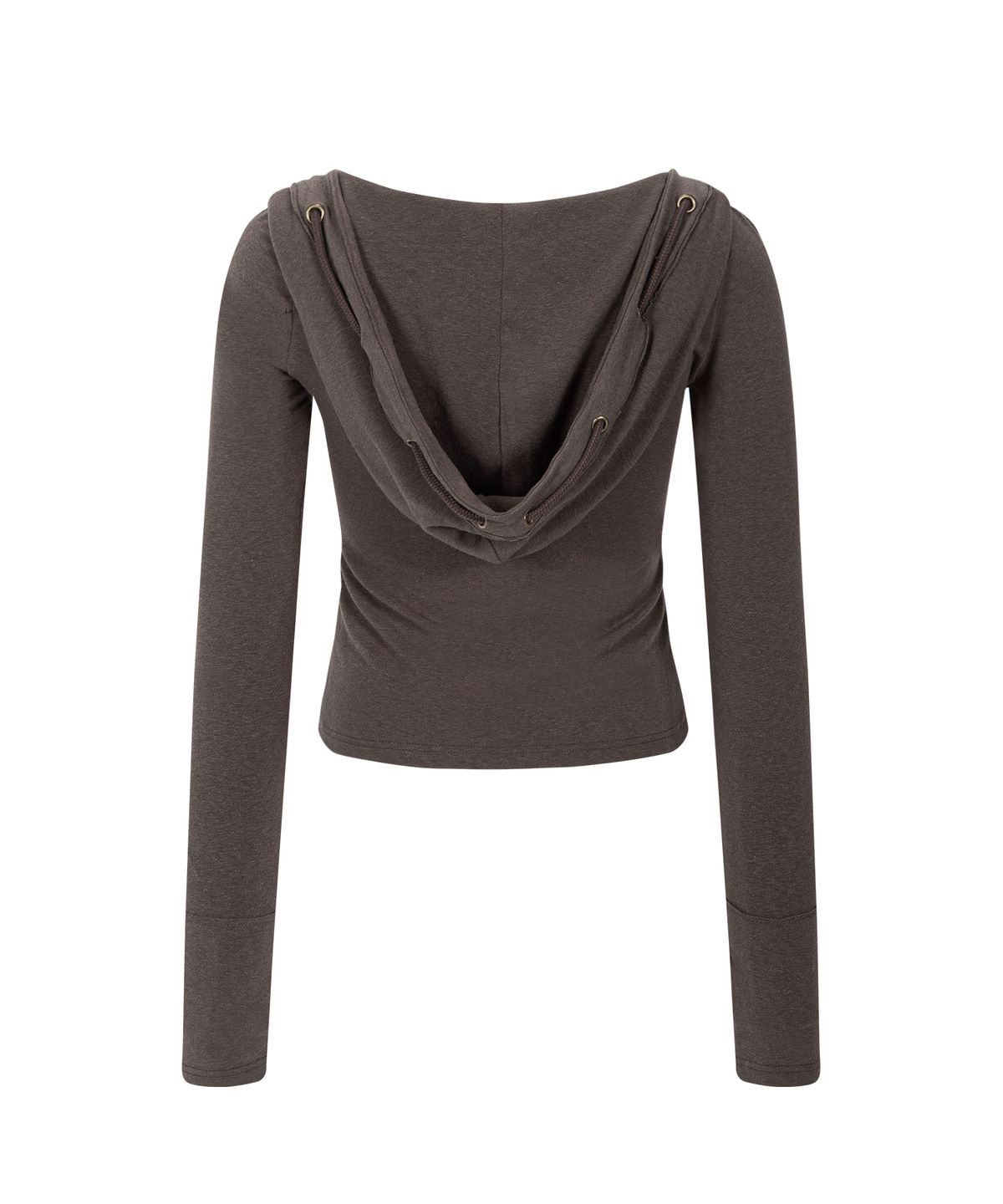 플리즈노팔로우(PLEASENOFOLLOW) Glen Deep U-neck Hoodie (Khaki)