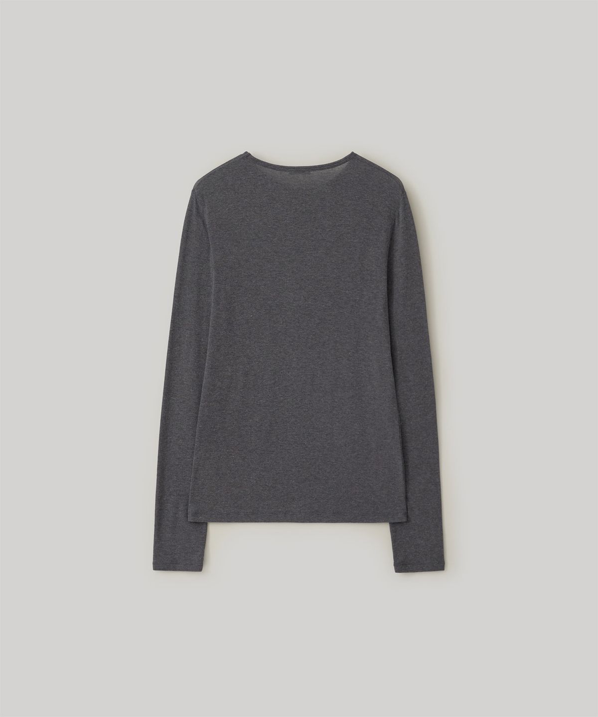 어나더오피스 우먼(ANOTHER OFFICE WOMEN) w. Wool Blend Long Sleeve Tee (Charcoal)
