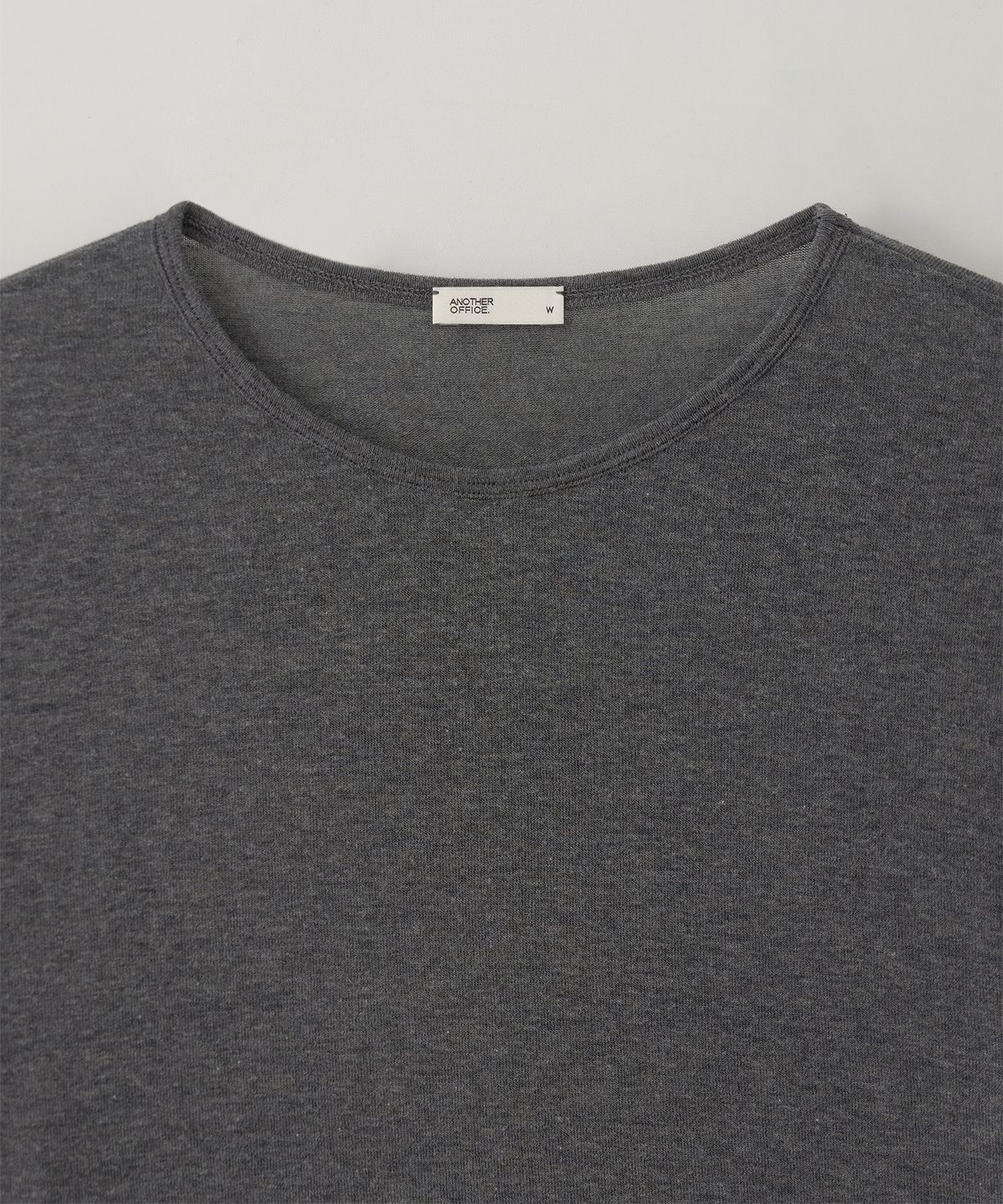 어나더오피스 우먼(ANOTHER OFFICE WOMEN) w. Wool Blend Long Sleeve Tee (Charcoal)