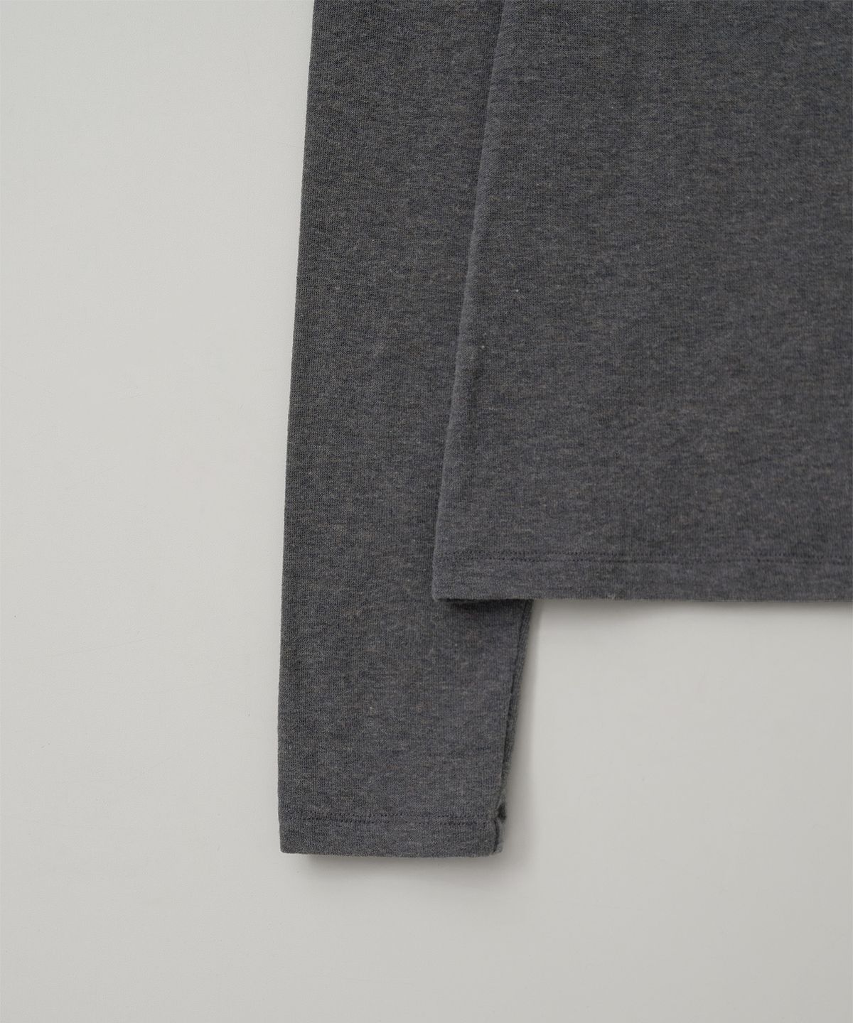 어나더오피스 우먼(ANOTHER OFFICE WOMEN) w. Wool Blend Long Sleeve Tee (Charcoal)