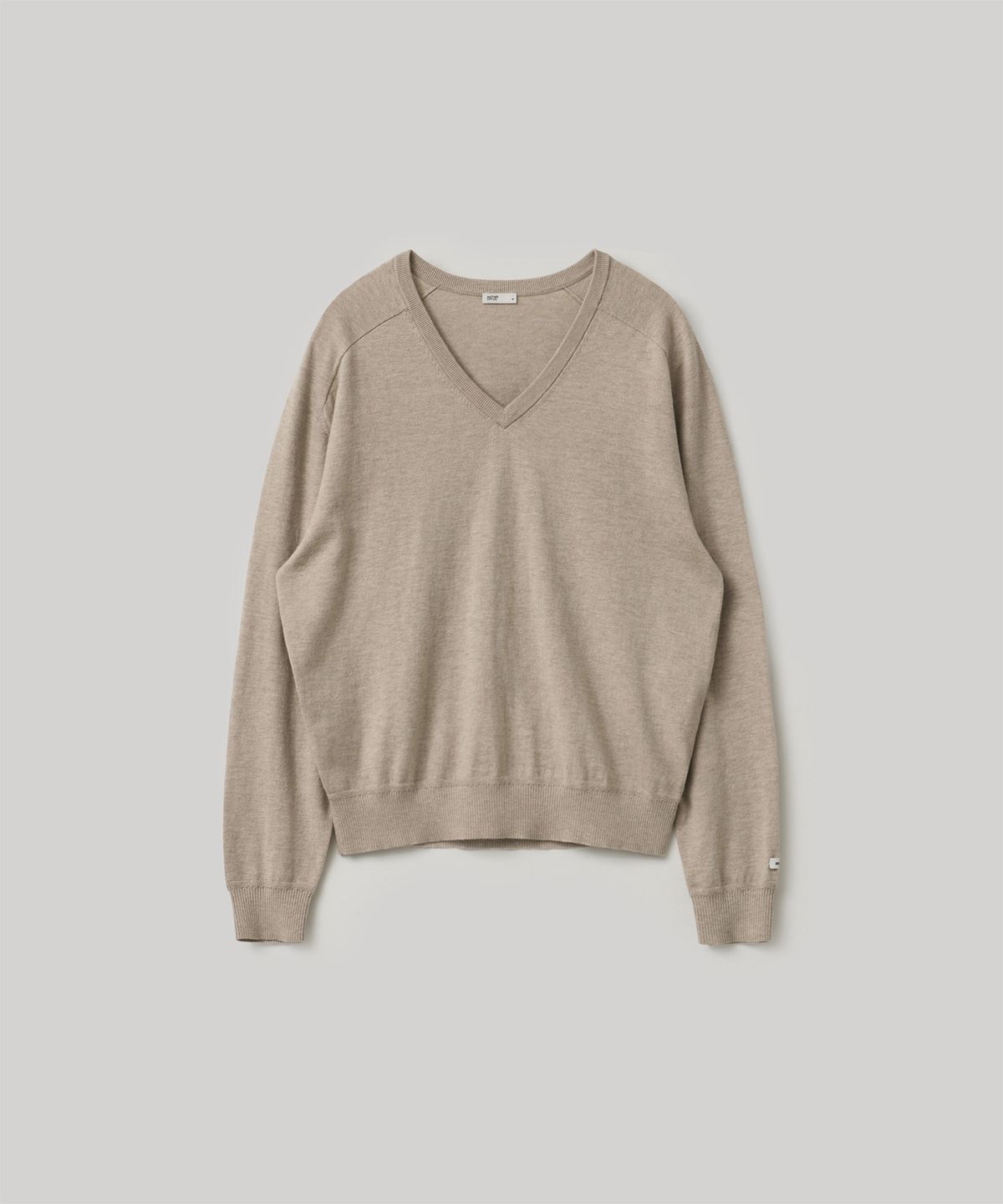 어나더오피스 우먼(ANOTHER OFFICE WOMEN) w. Peachskin V-neck Pullover (Oatmeal)