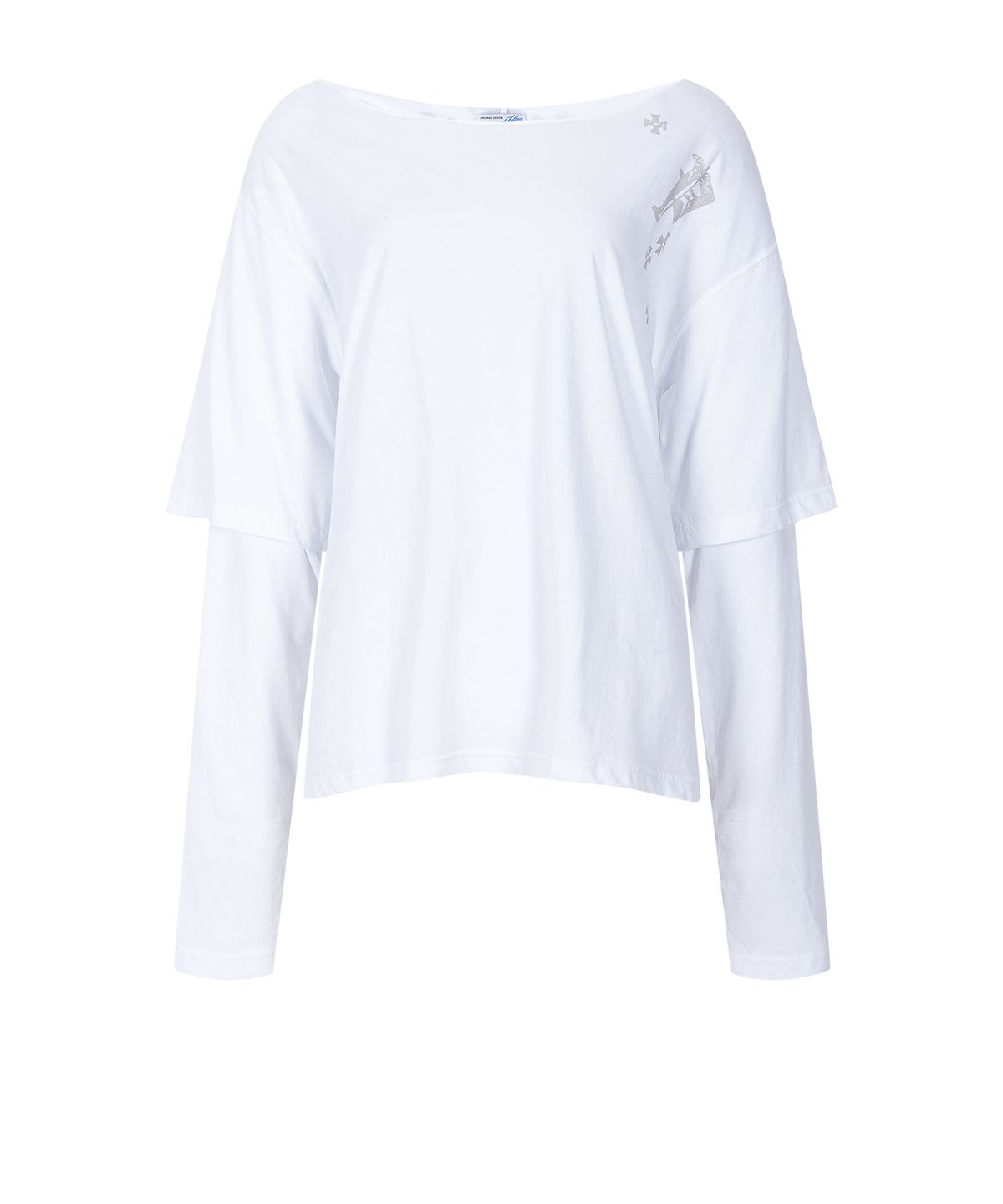 플리즈노팔로우(PLEASENOFOLLOW) Noice Tie Long Sleeve Top (White)