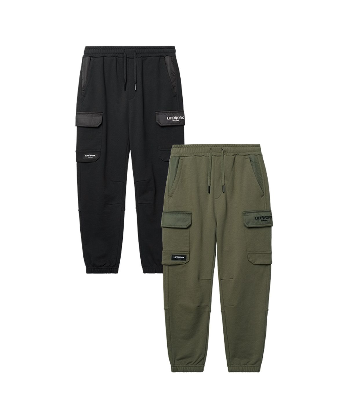 라이프워크 키즈(LIFEWORK KIDS) 키즈) 우븐 배색 조거 팬츠