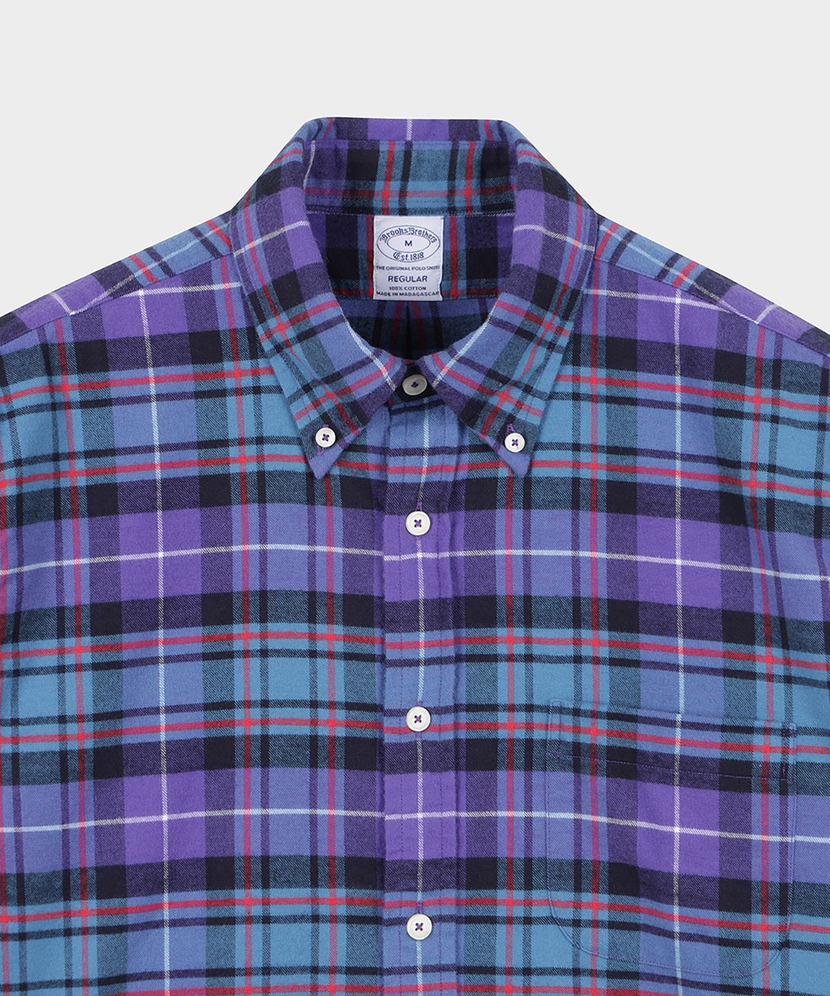 브룩스 브라더스(BROOKS BROTHERS) 소멜로스 플란넬 체크 셔츠 (퍼플) (BBTHMM37067EF)