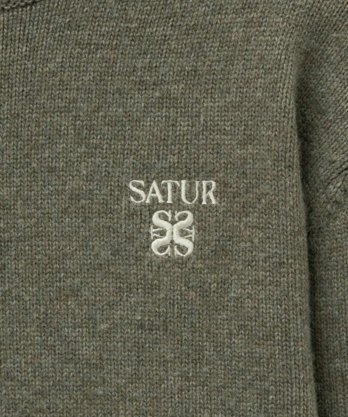 세터(SATUR) (W) 클래식 터틀넥 니트 카키