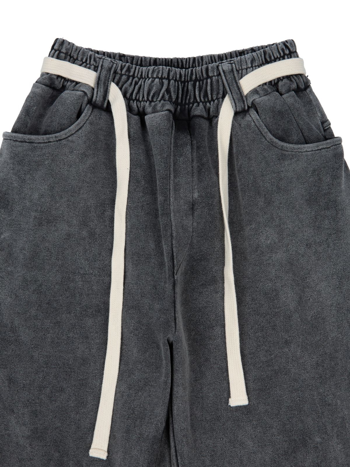 이넥시스(INEXCIS) 스노우 데님 와이드 팬츠 (Washed Black)