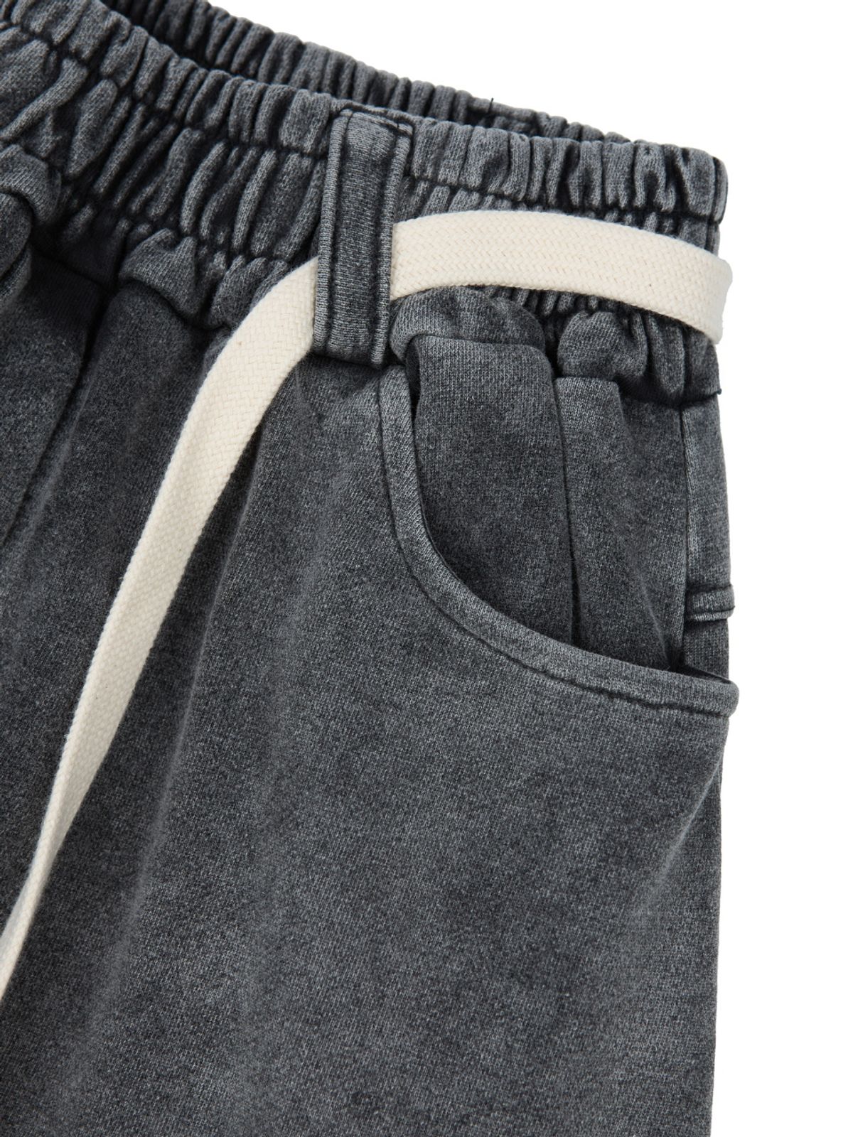 이넥시스(INEXCIS) 스노우 데님 와이드 팬츠 (Washed Black)
