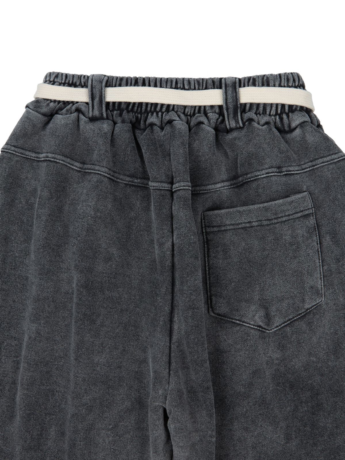 이넥시스(INEXCIS) 스노우 데님 와이드 팬츠 (Washed Black)