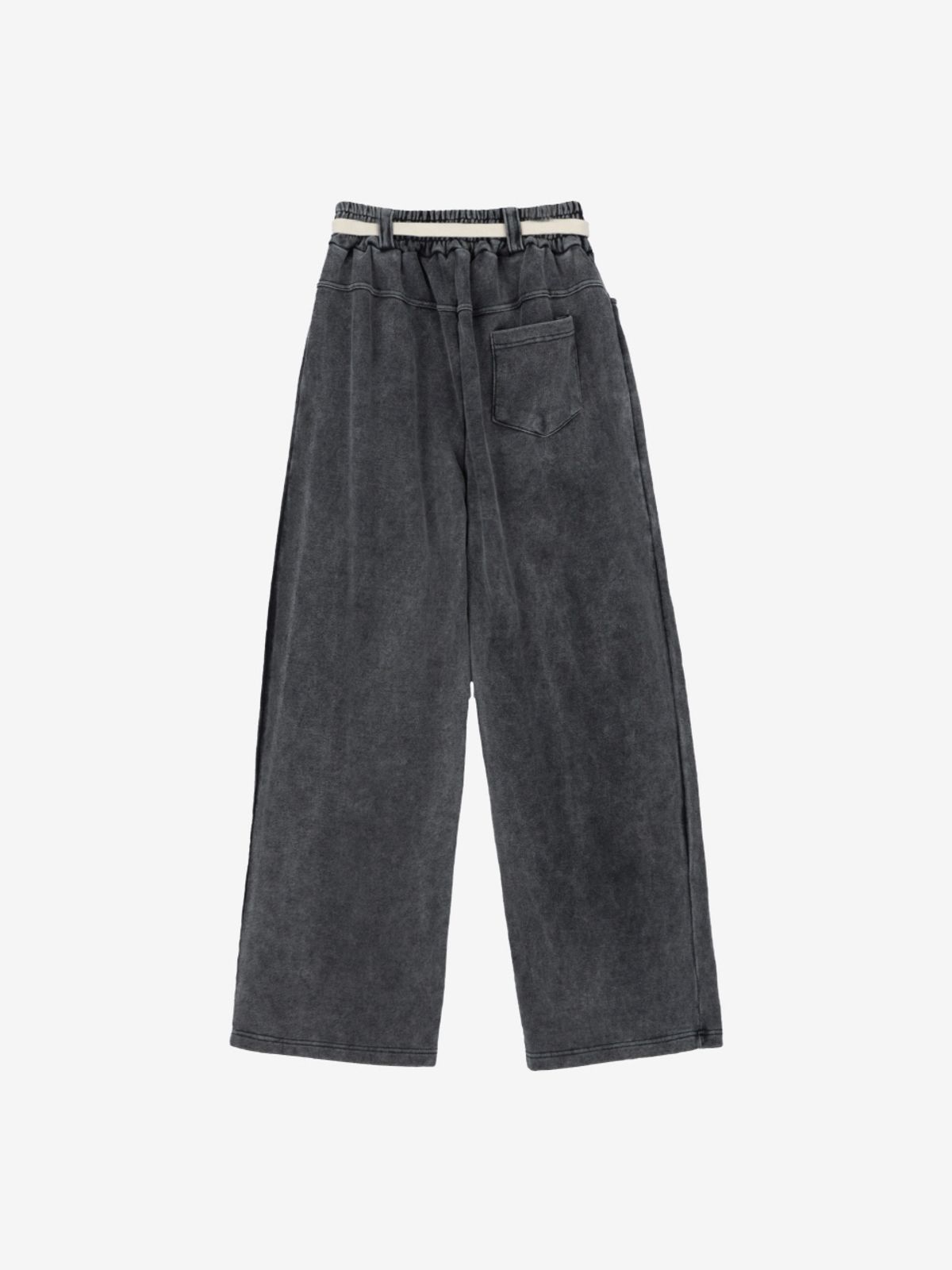 이넥시스(INEXCIS) 스노우 데님 와이드 팬츠 (Washed Black)