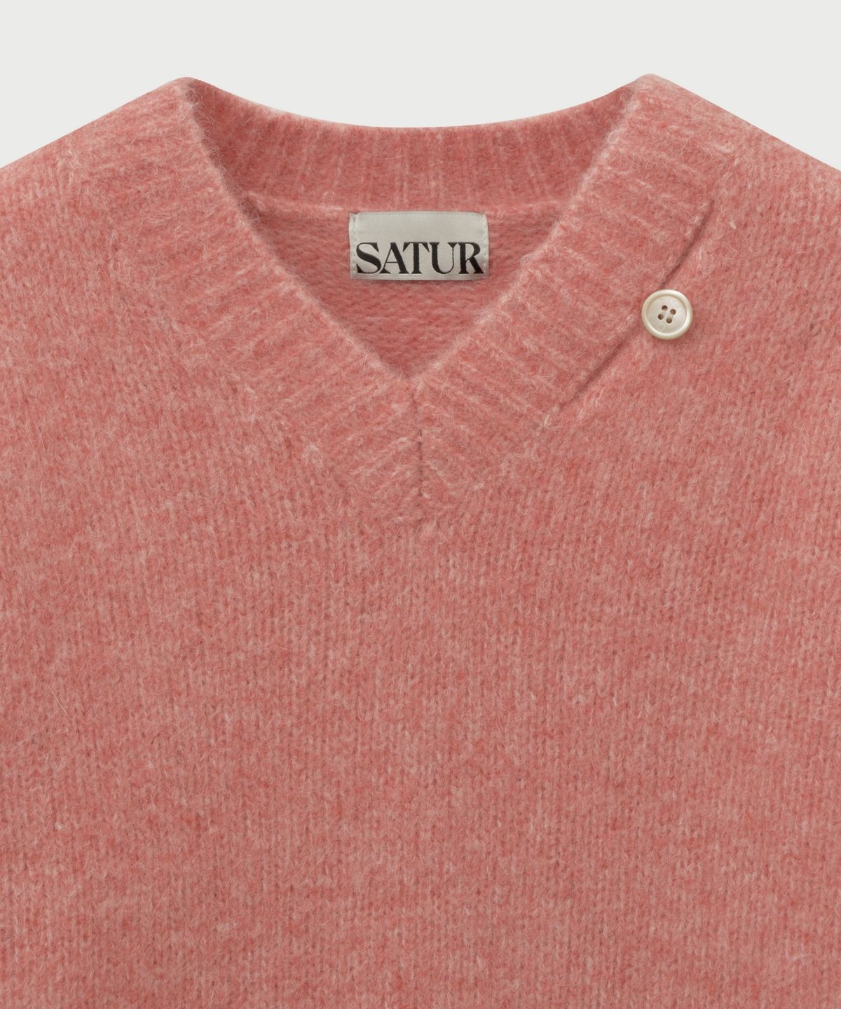 세터(SATUR) (W) 에센 투 톤 모헤어 블렌드 니트 핑크