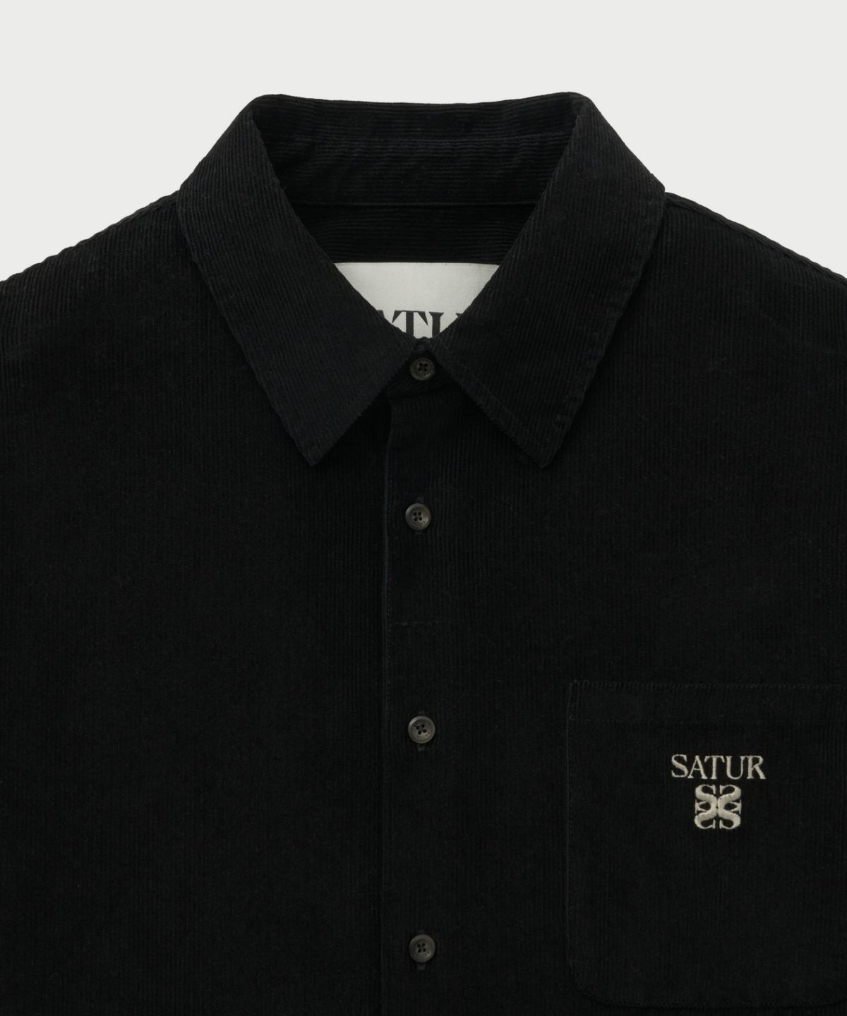 세터(SATUR) 소프트 코듀로이 셔츠 블랙
