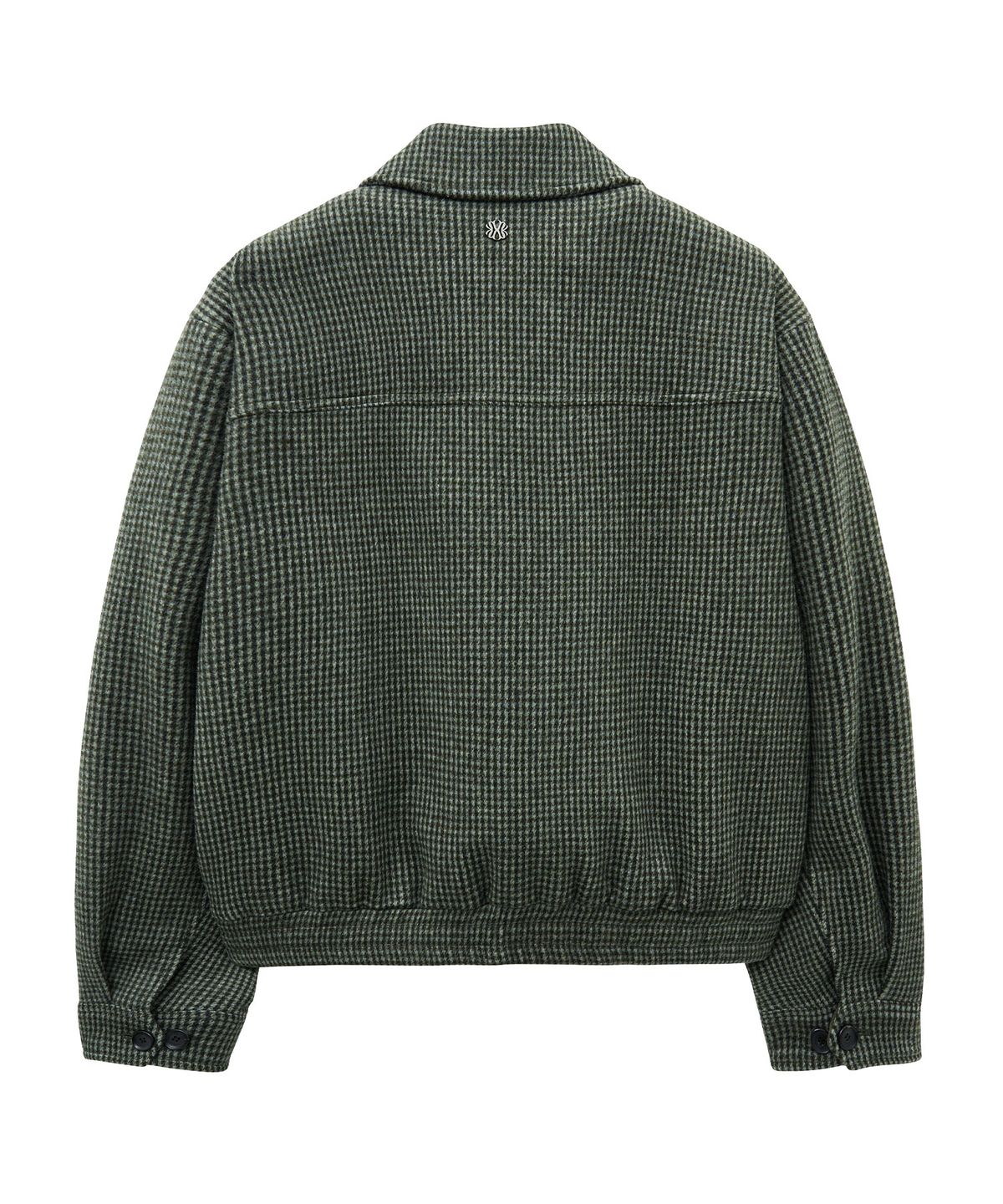 언지미크(UNGIMMICK) HOUNDSTOOTH WOOL BLOUSON (OLIVE)