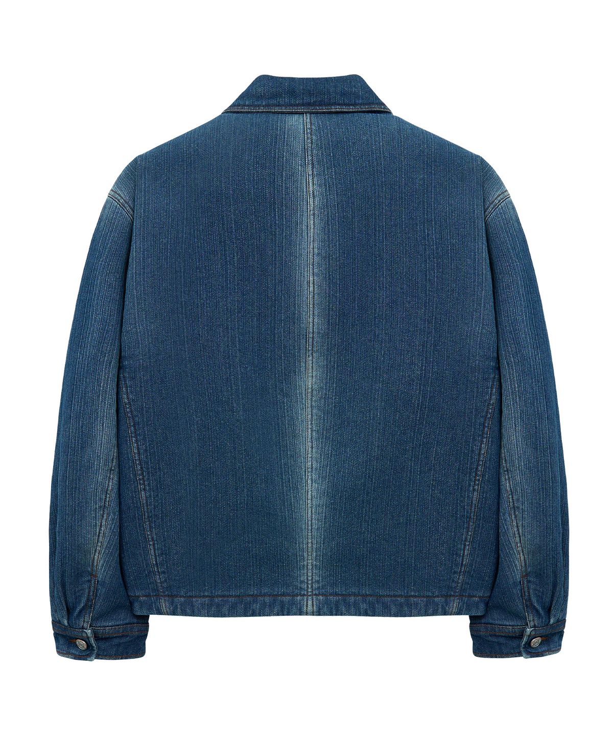 언지미크(UNGIMMICK) PADDED DENIM TRUCKER JACKET (BLUE)