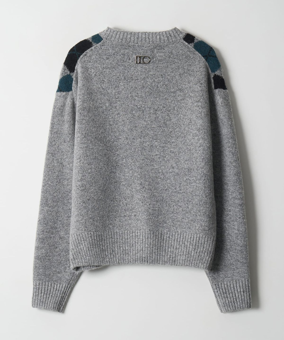 디써티원(DTHIRTYONE) Round-Neck Argyle Cardigan (GREEN)