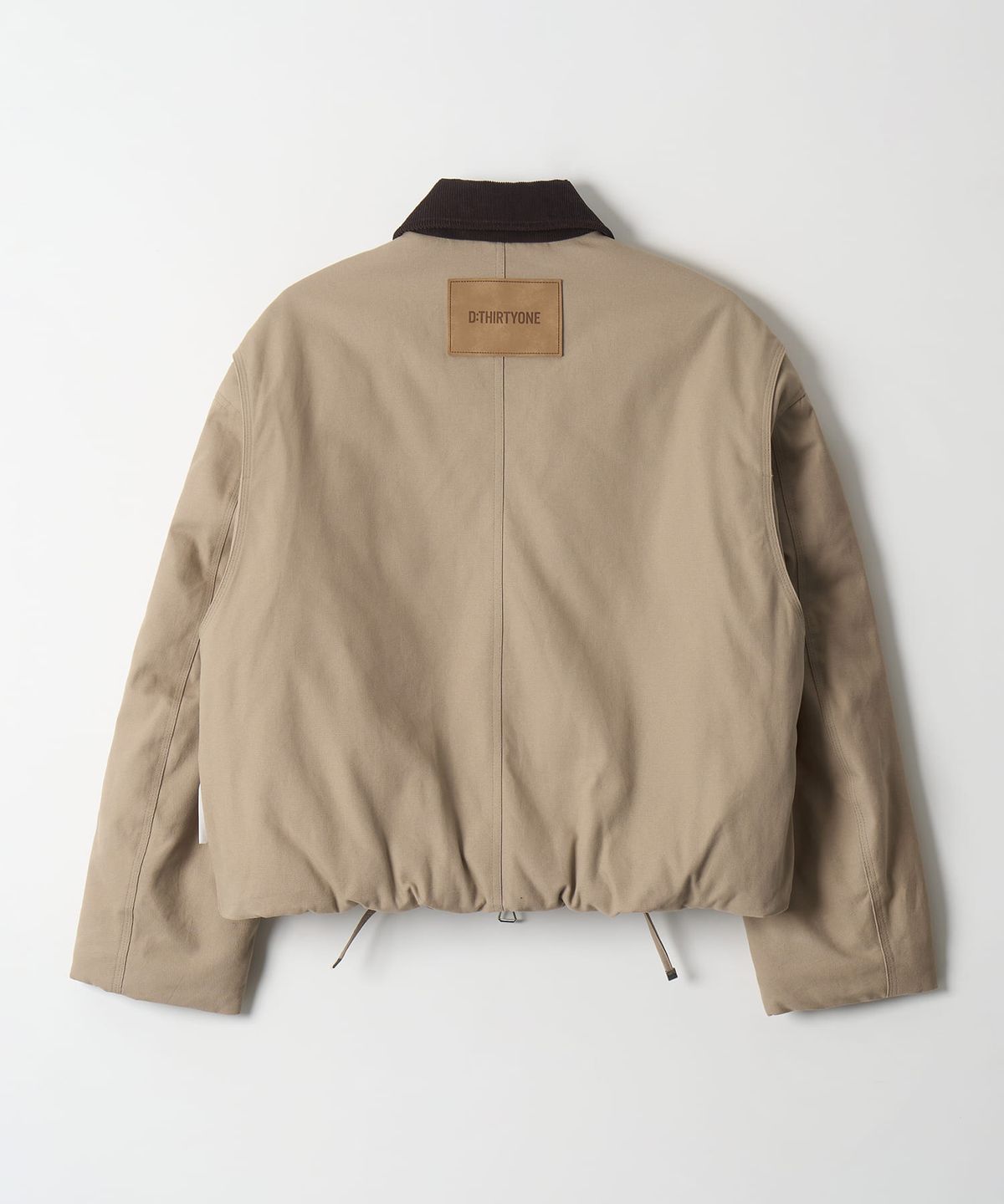 디써티원(DTHIRTYONE) Contrast Collar Padded Blouson (BEIGE)