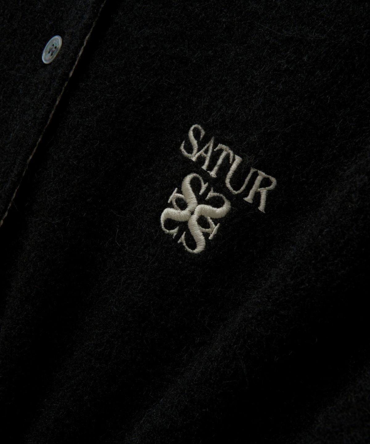 세터(SATUR) (W) 로렌 울 블렌드 크루넥 니트 가디건 블랙