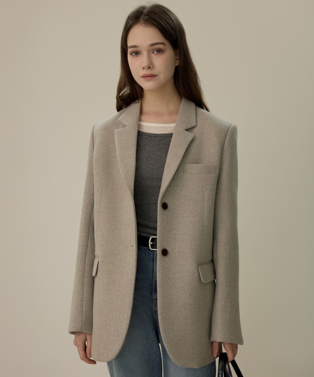 엘리오티(ELLIOTI) Classic Wool Twill Jacket_2Color