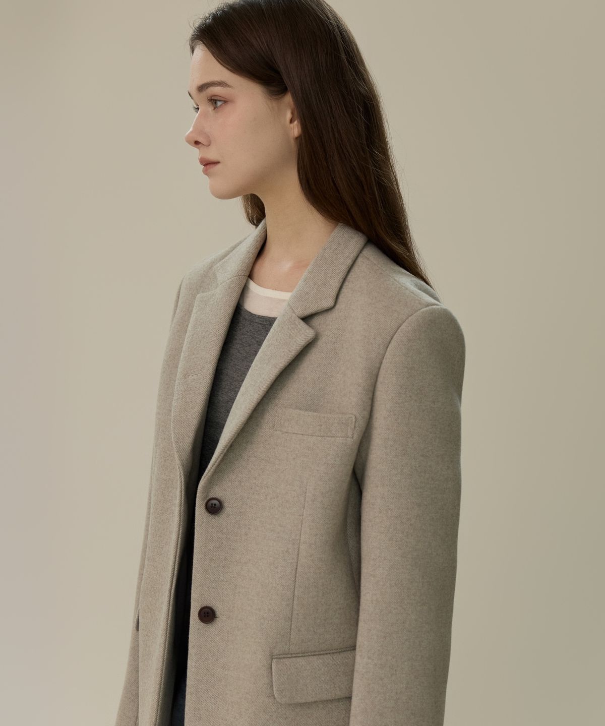 엘리오티(ELLIOTI) Classic Wool Twill Jacket_2Color