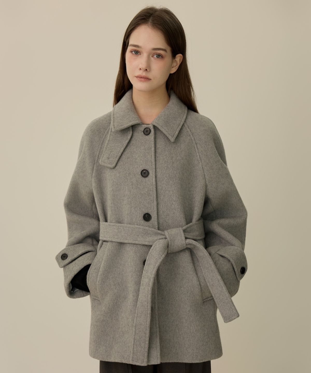 엘리오티(ELLIOTI) Shelter Wool Half Coat_2Color