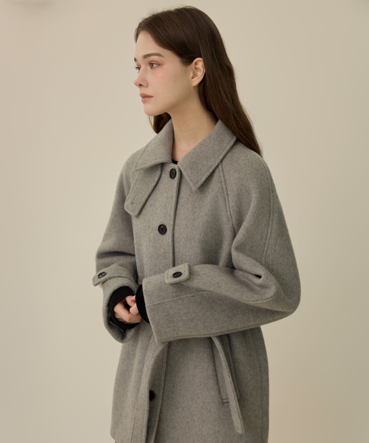 엘리오티(ELLIOTI) Shelter Wool Half Coat_2Color
