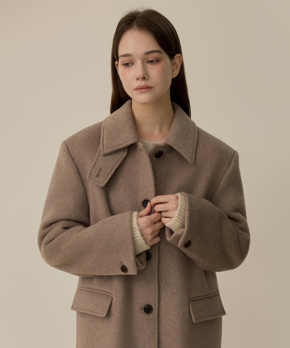 엘리오티(ELLIOTI) Shelter Wool Tailored Coat_2Color