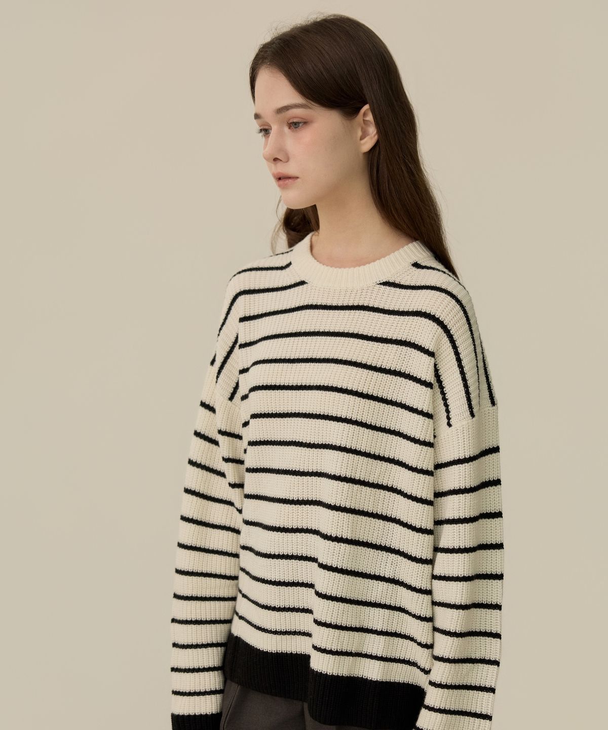 엘리오티(ELLIOTI) Stripe Wool Knit Sweater_2Color