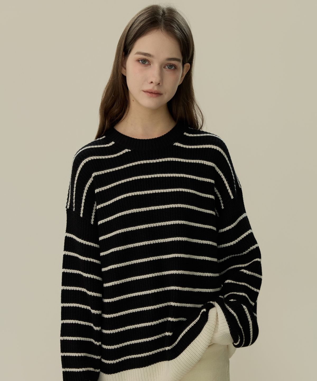 엘리오티(ELLIOTI) Stripe Wool Knit Sweater_2Color