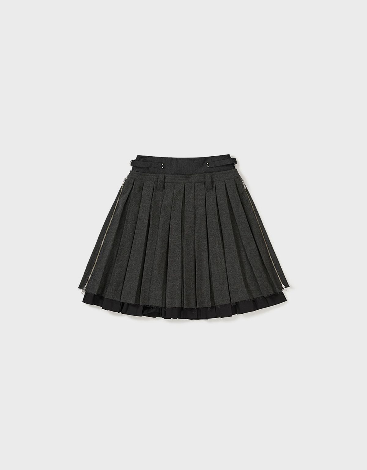 엠엠더블유(MMW) [MMW] MIDI PLEATS SKIRT (GREY)