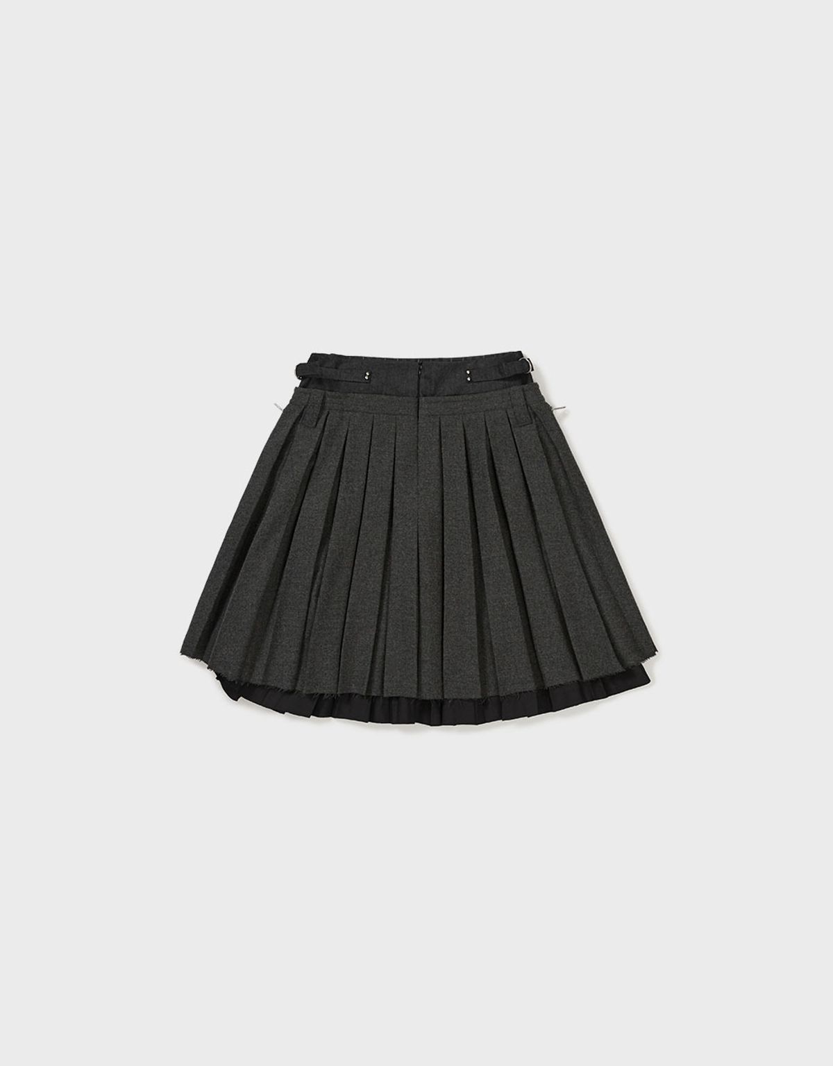 엠엠더블유(MMW) [MMW] MIDI PLEATS SKIRT (GREY)