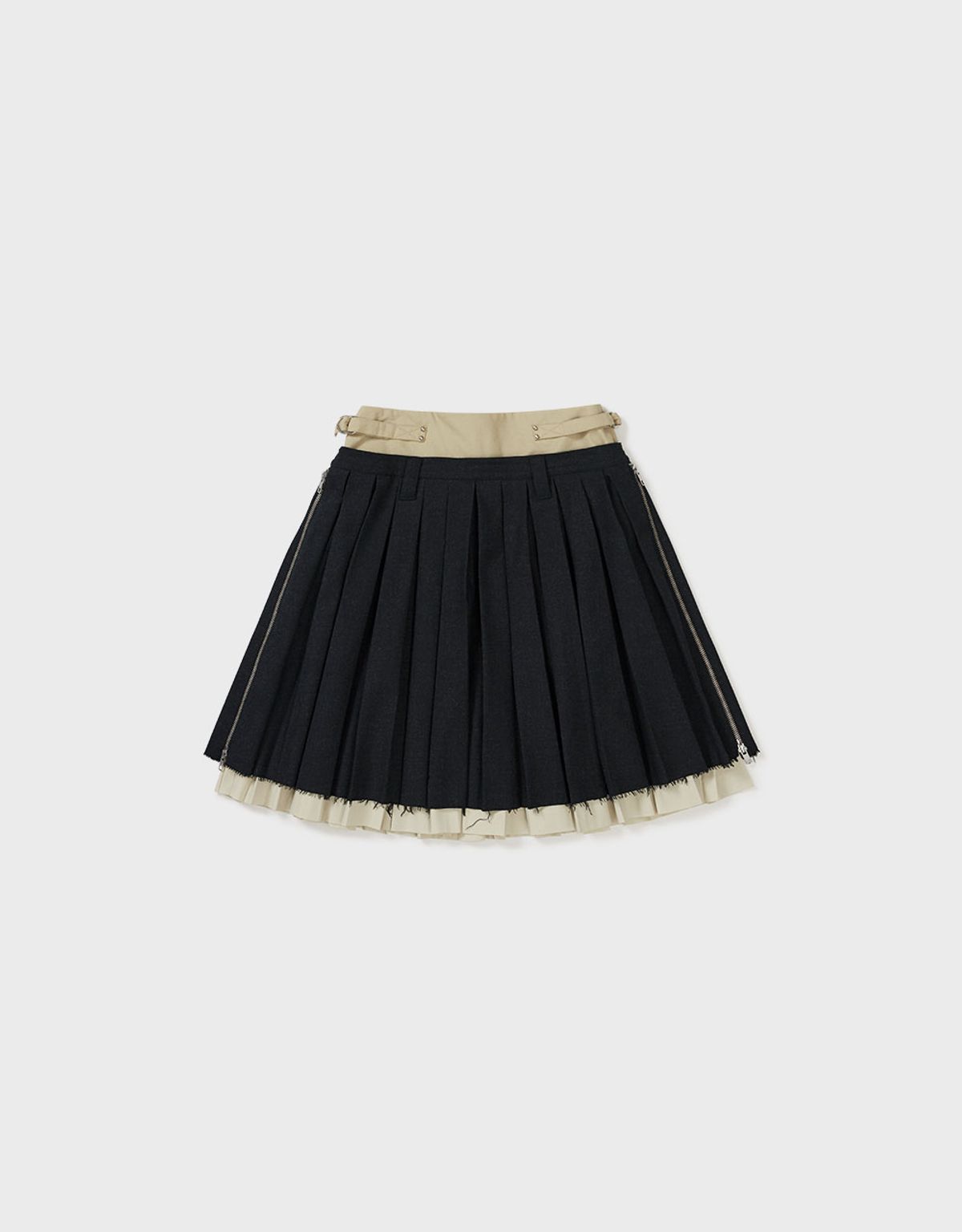 엠엠더블유(MMW) [MMW] MIDI PLEATS SKIRT (NAVY)