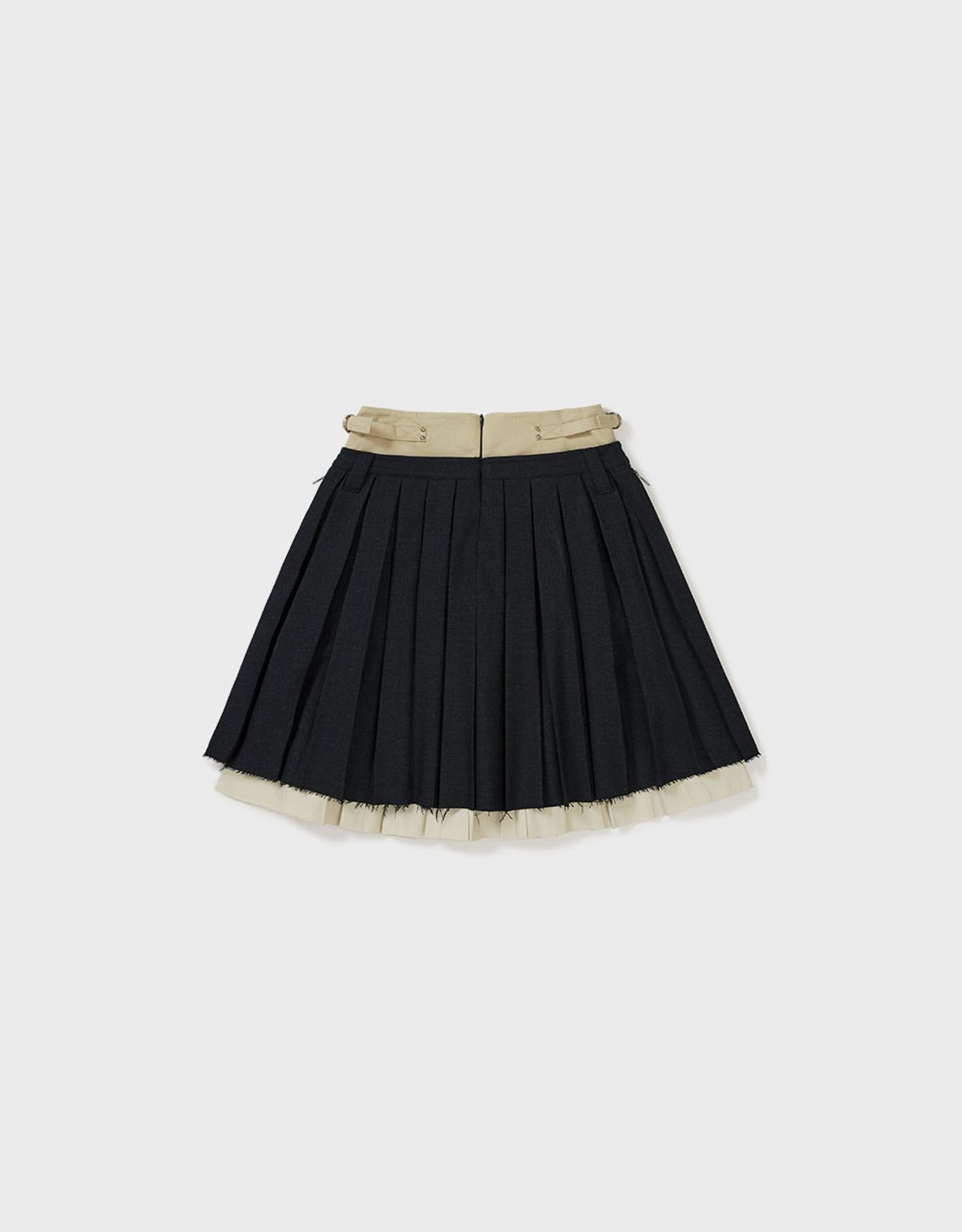 엠엠더블유(MMW) [MMW] MIDI PLEATS SKIRT (NAVY)