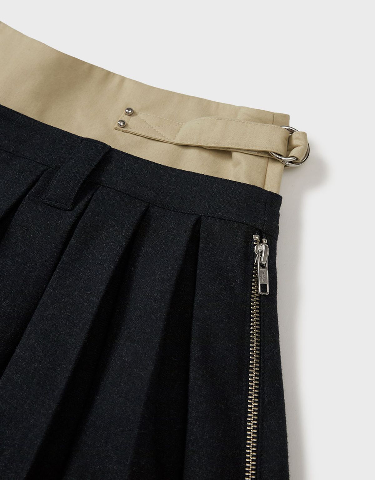 엠엠더블유(MMW) [MMW] MIDI PLEATS SKIRT (NAVY)