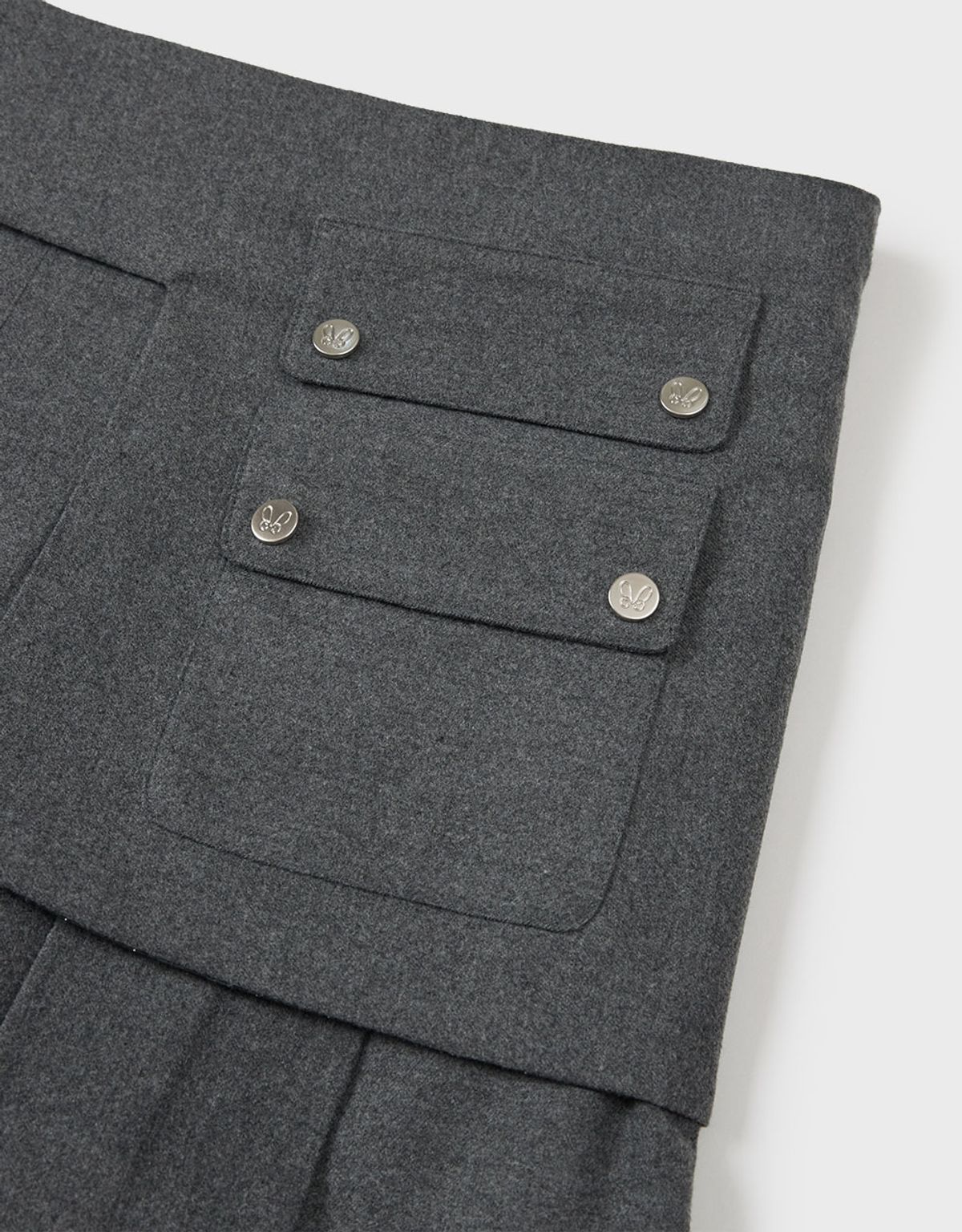 엠엠더블유(MMW) [MMW] LAYERED WRAP SKIRT PANTS (CHARCOAL)