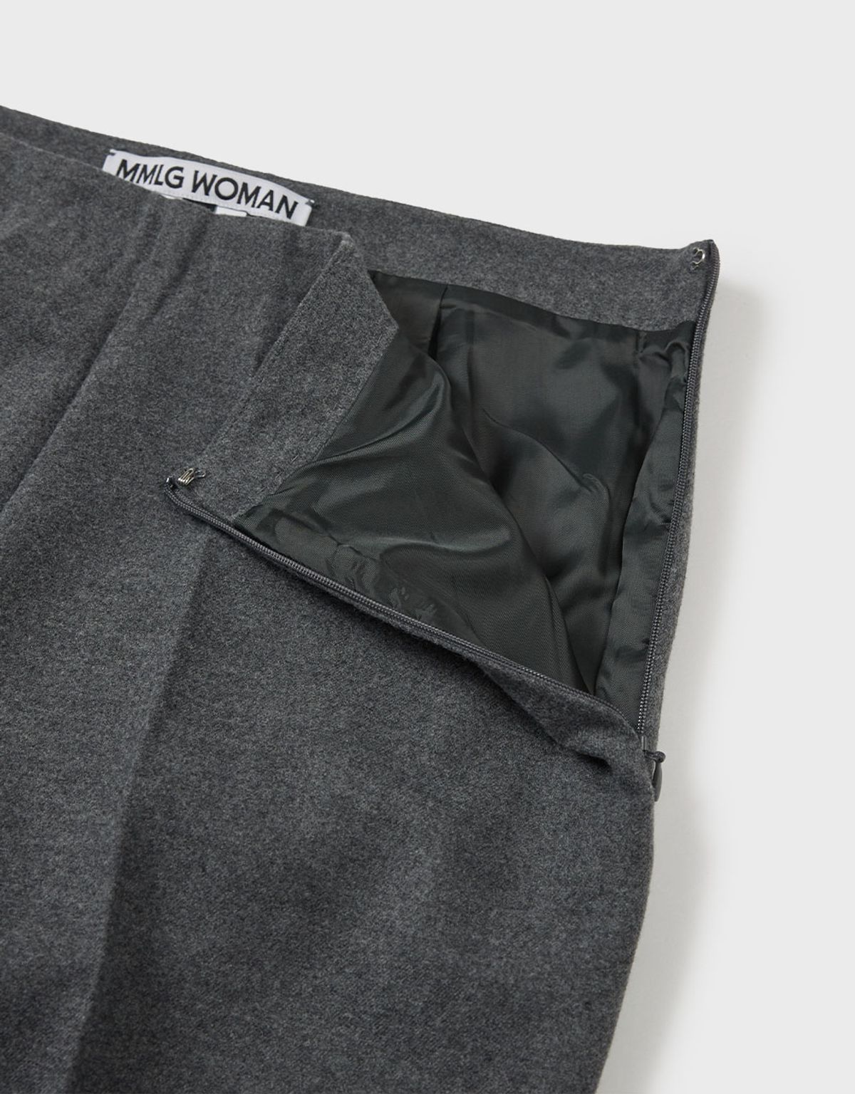 엠엠더블유(MMW) [MMW] LAYERED WRAP SKIRT PANTS (CHARCOAL)