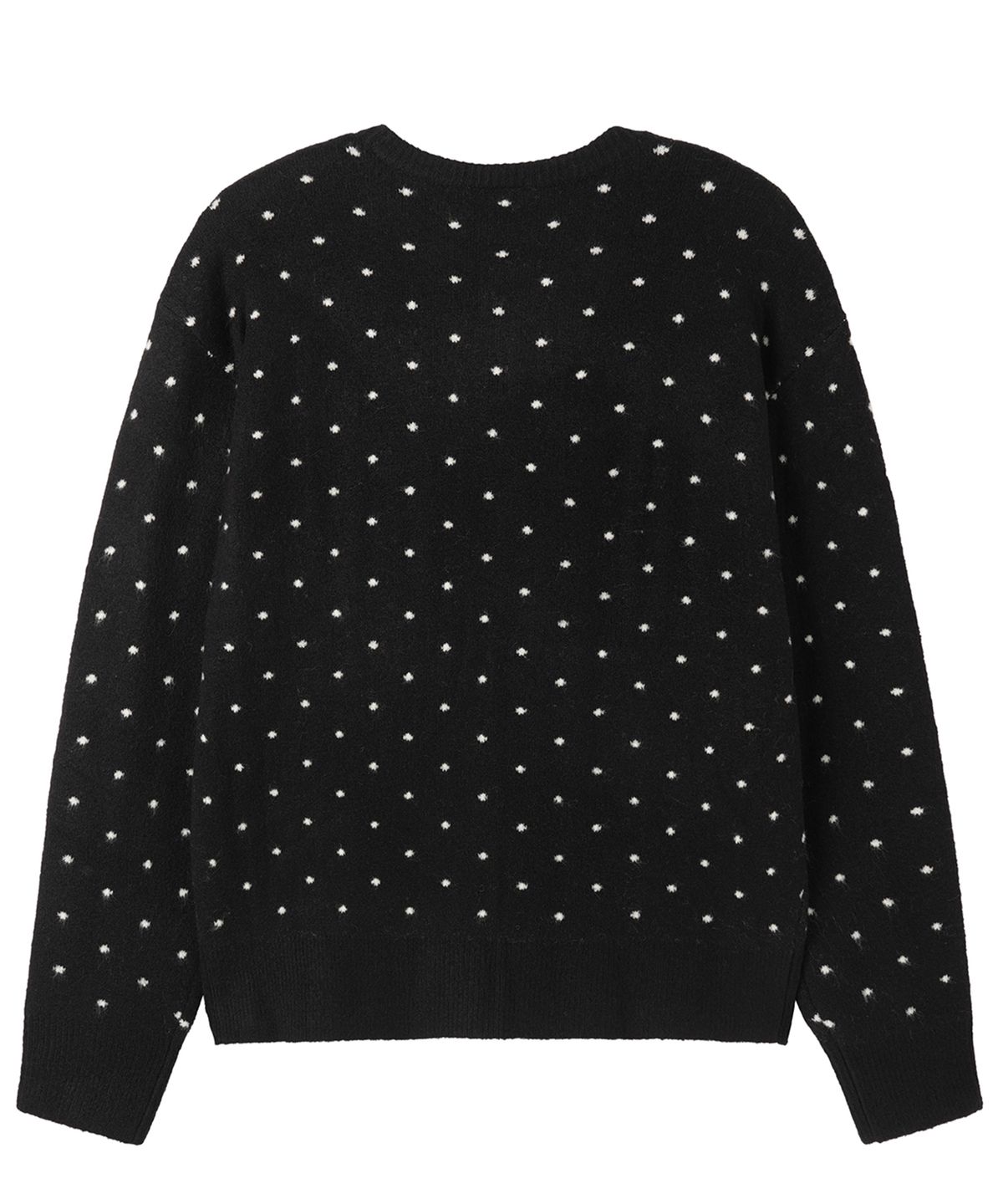 오픈야드(오와이)(OPENYARD(OY)) TINY DOT KNIT CARDIGAN - BLACK