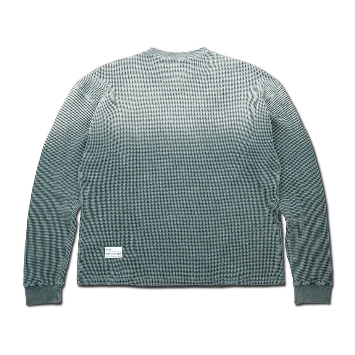 피오에스알(POSR) OVD POSR WAFFLE TEE / FADED GREEN