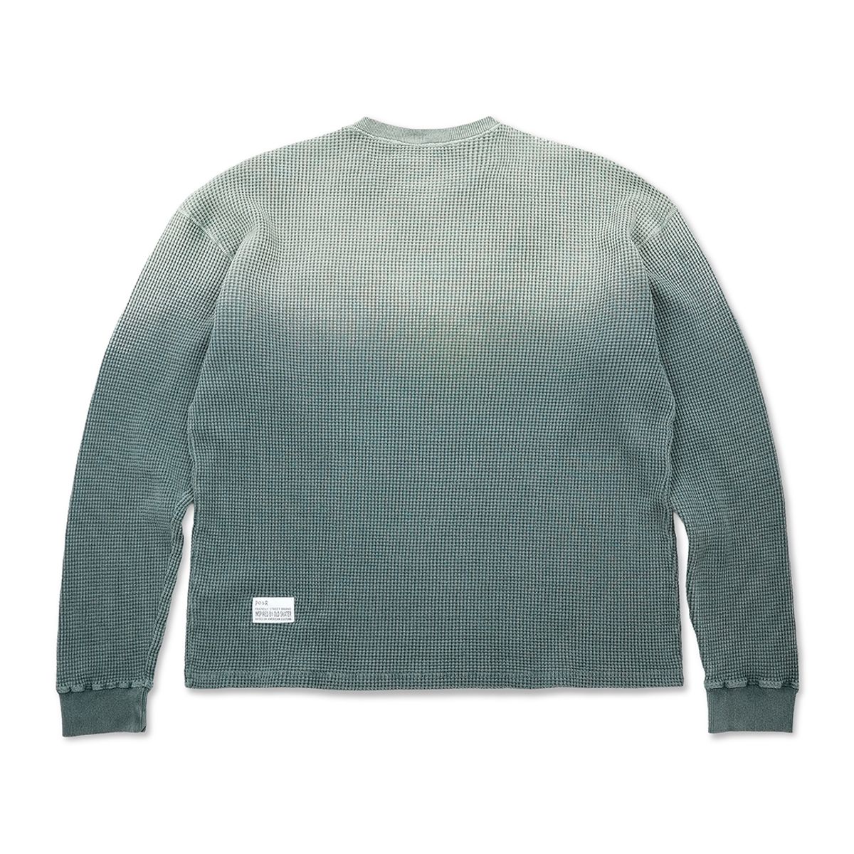 피오에스알(POSR) OVD PREDATOR WAFFLE TEE / FADED GREEN