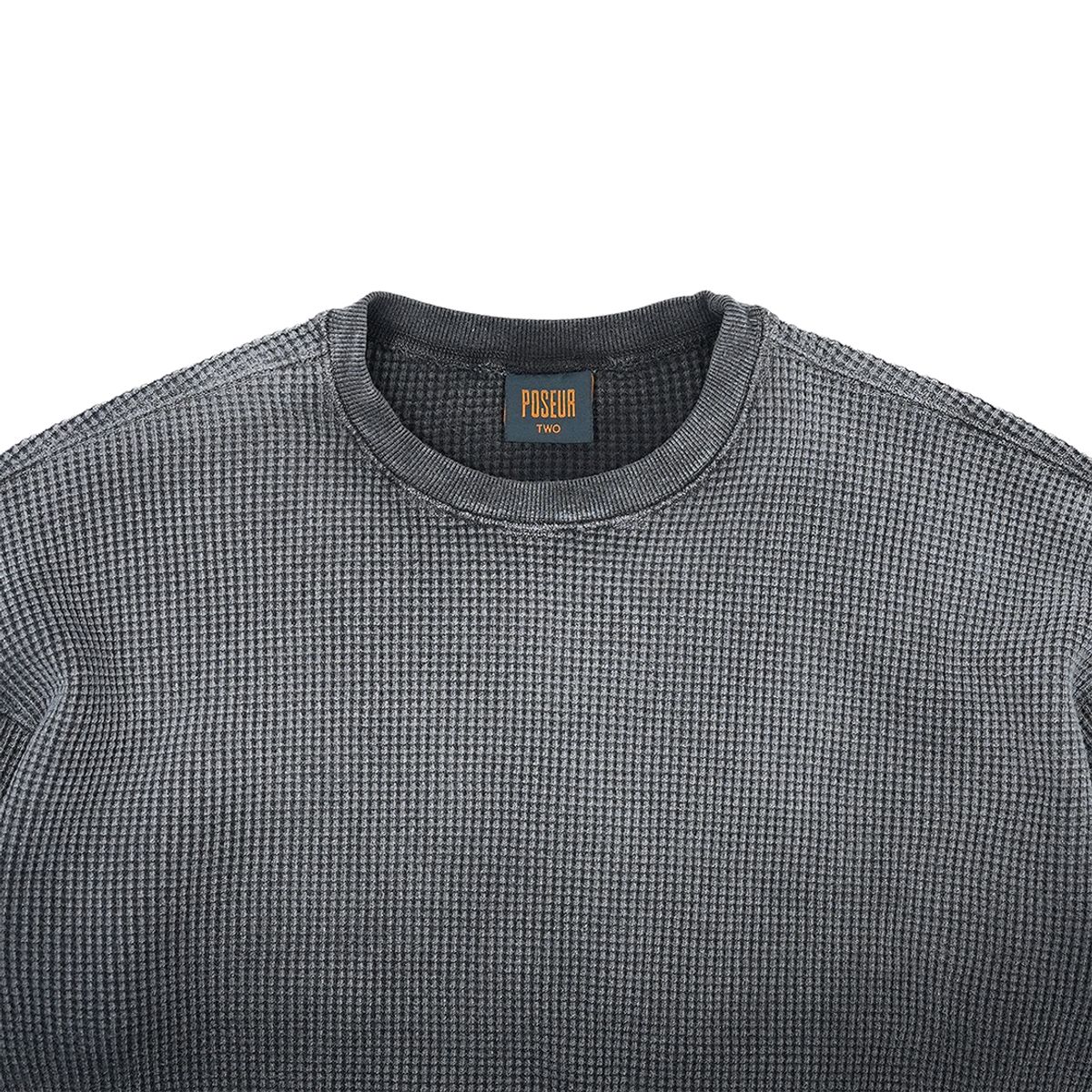 피오에스알(POSR) OVD PREDATOR WAFFLE TEE / FADED BLACK